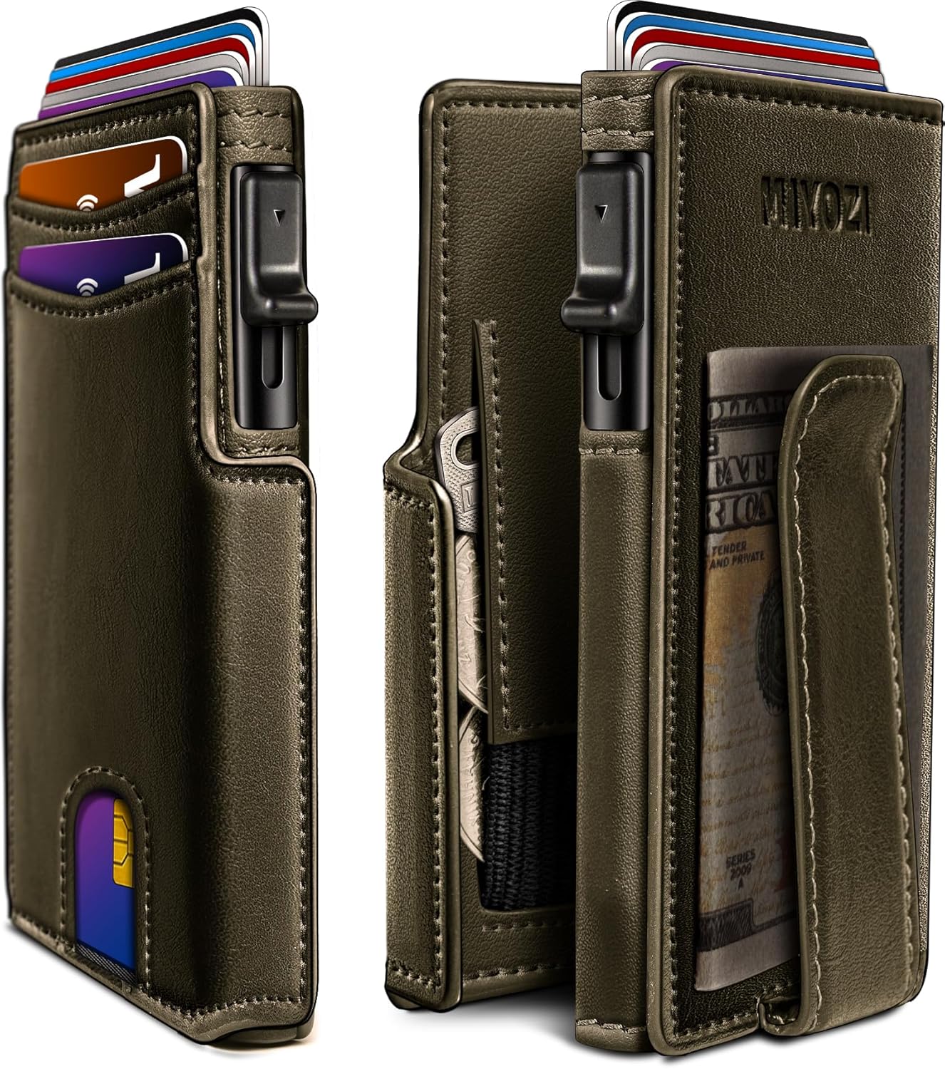RFID Slim Wallet for Men with Pop - Up Card Holder & Coin Slot - Abbycart