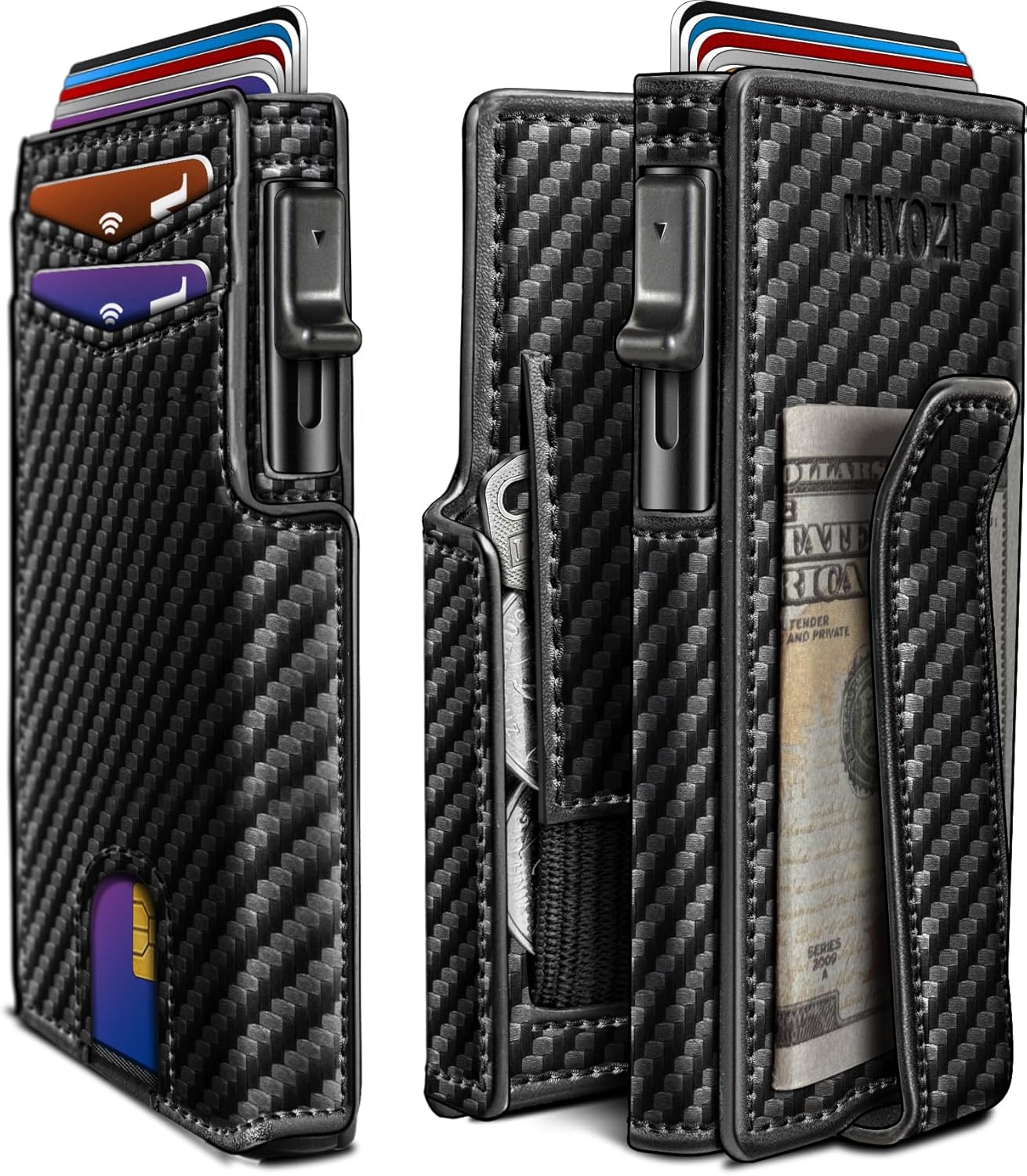 RFID Slim Wallet for Men with Pop - Up Card Holder & Coin Slot - Abbycart