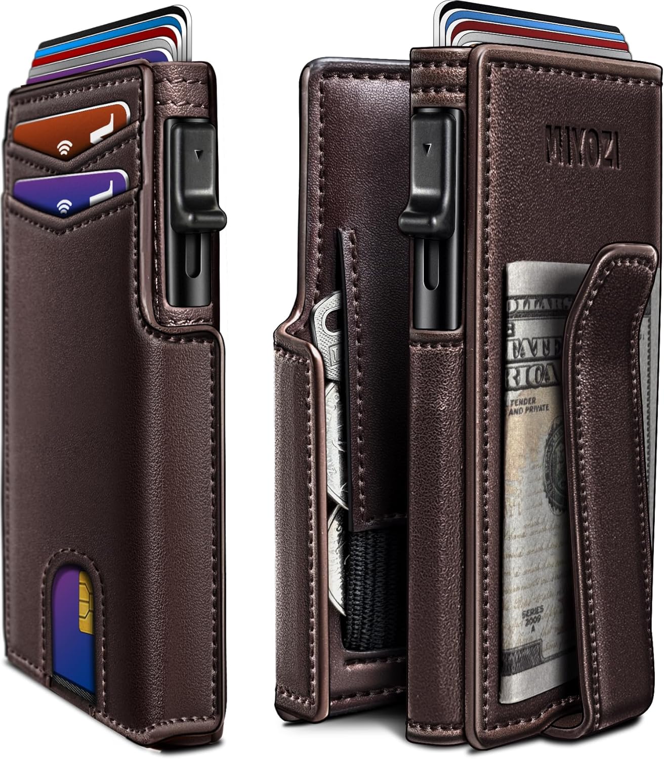 RFID Slim Wallet for Men with Pop - Up Card Holder & Coin Slot - Abbycart