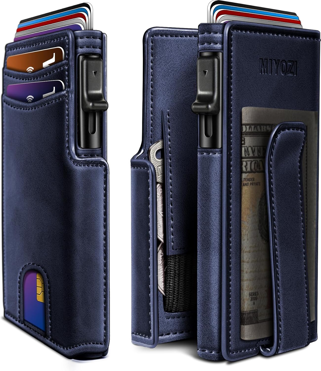 RFID Slim Wallet for Men with Pop - Up Card Holder & Coin Slot - Abbycart