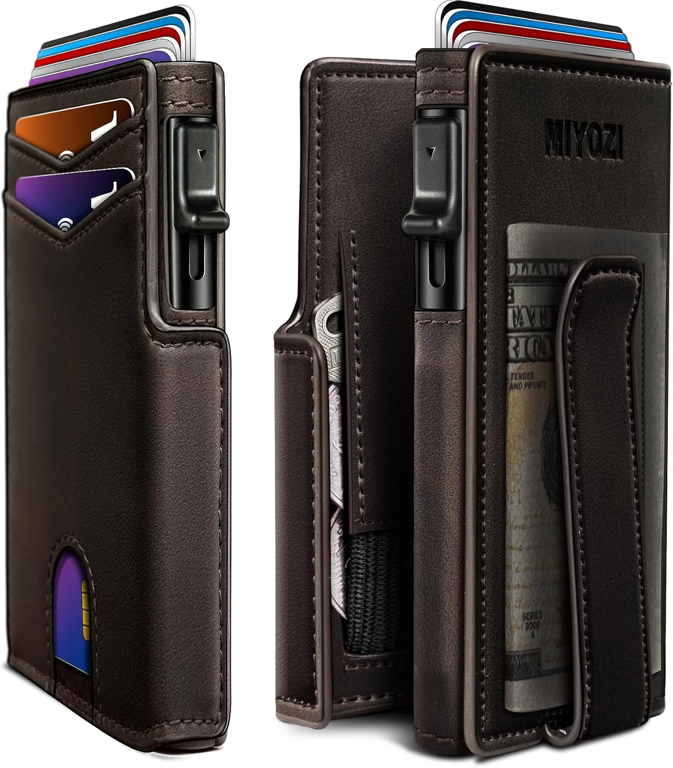 RFID Slim Wallet for Men with Pop - Up Card Holder & Coin Slot - Abbycart