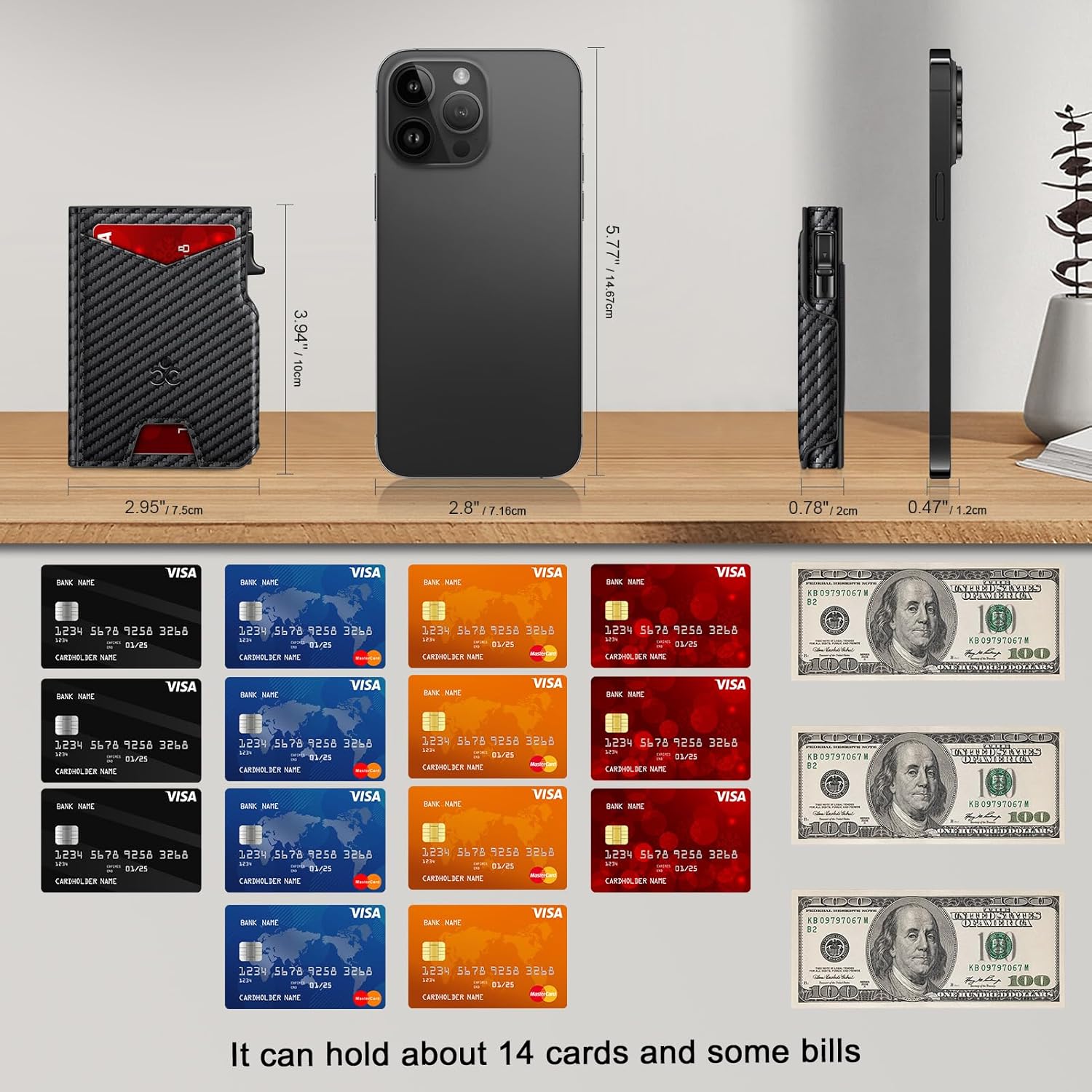 RFID Slim Wallet for Men with Pop - Up Card Holder & ID Slot - Abbycart