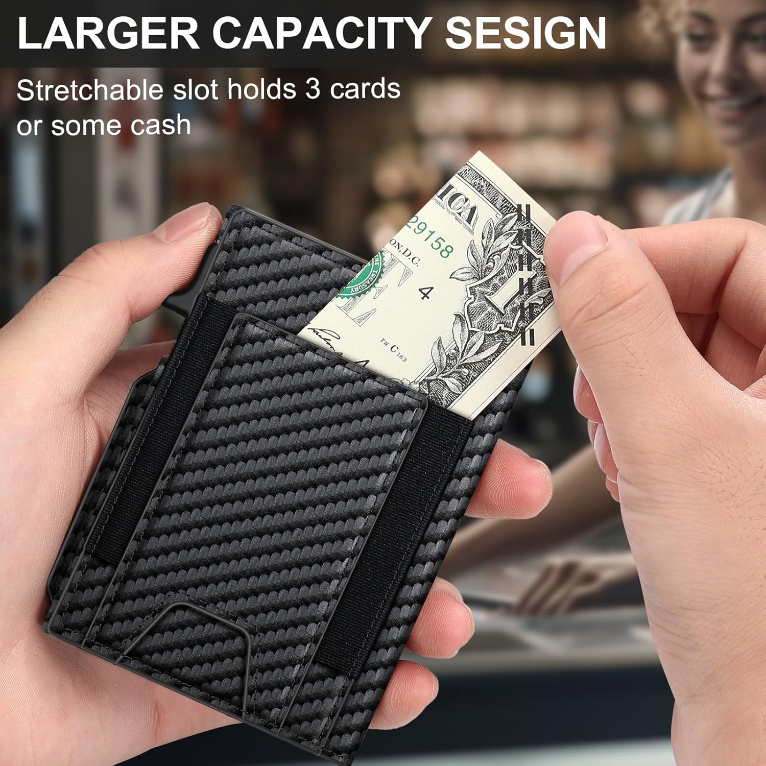 RFID Slim Wallet for Men with Pop - Up Card Holder & ID Slot - Abbycart