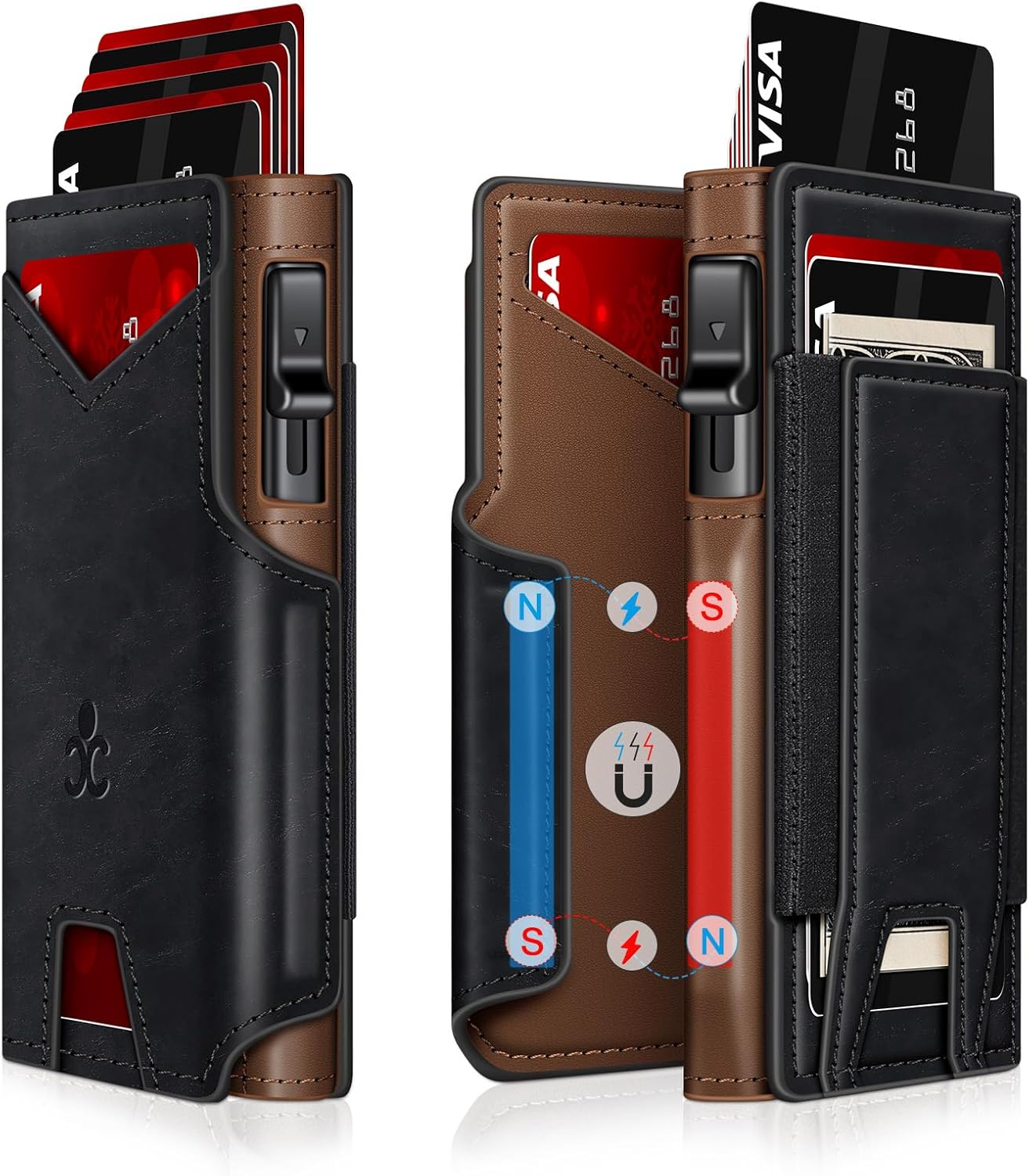 RFID Slim Wallet for Men with Pop - Up Card Holder & ID Slot - Abbycart