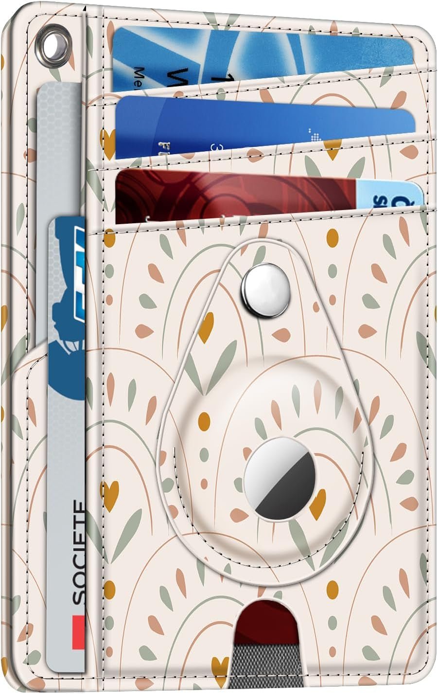 RFID Slim Wallet with AirTag Holder - Minimalist PU Leather Front Pocket Wallet - Abbycart