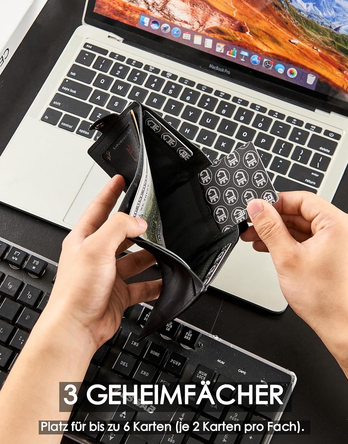 RFID Wallet for Men with AirTag Holder – Slim & Secure Design - Abbycart