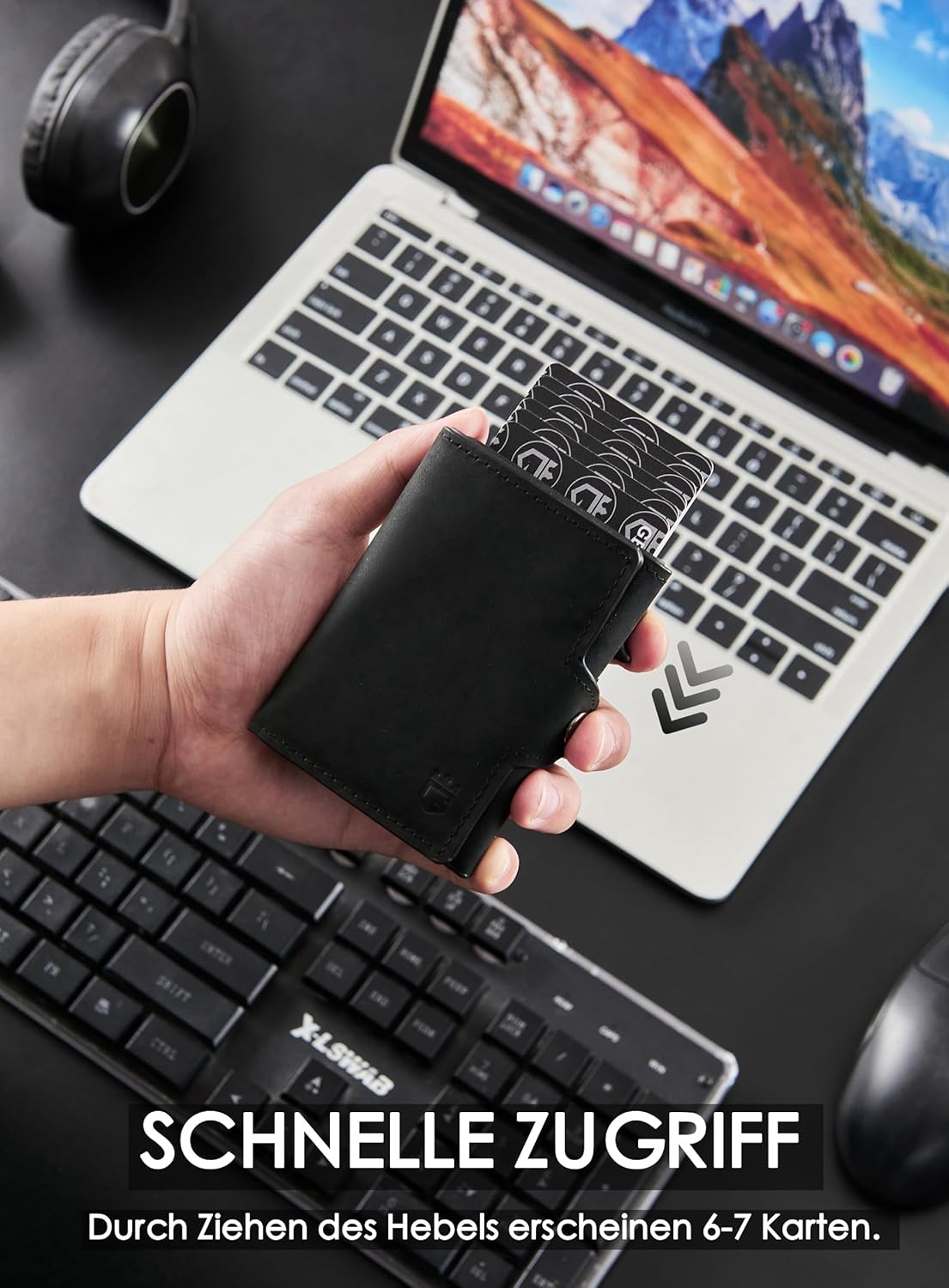 RFID Wallet for Men with AirTag Holder – Slim & Secure Design - Abbycart