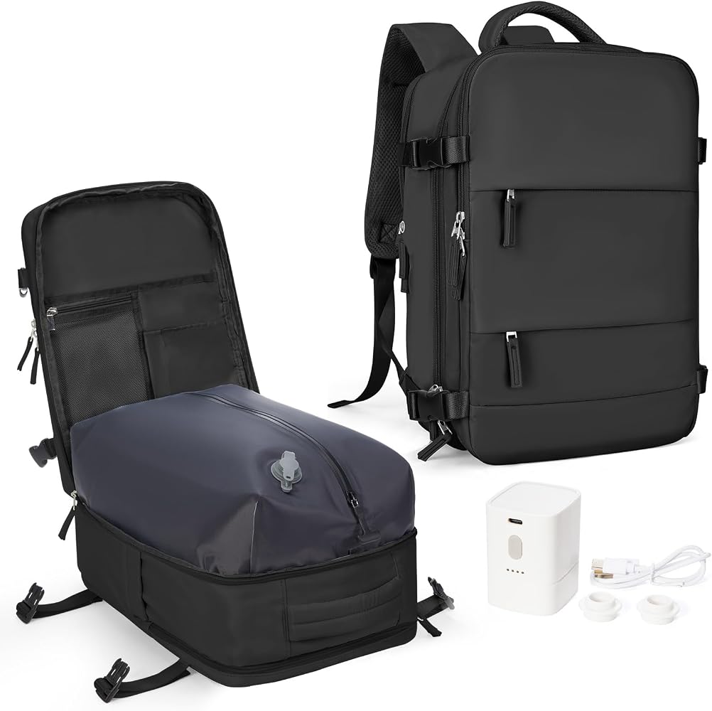 30L Water Resistant Travel Backpack with Shoe & Wet Compartments