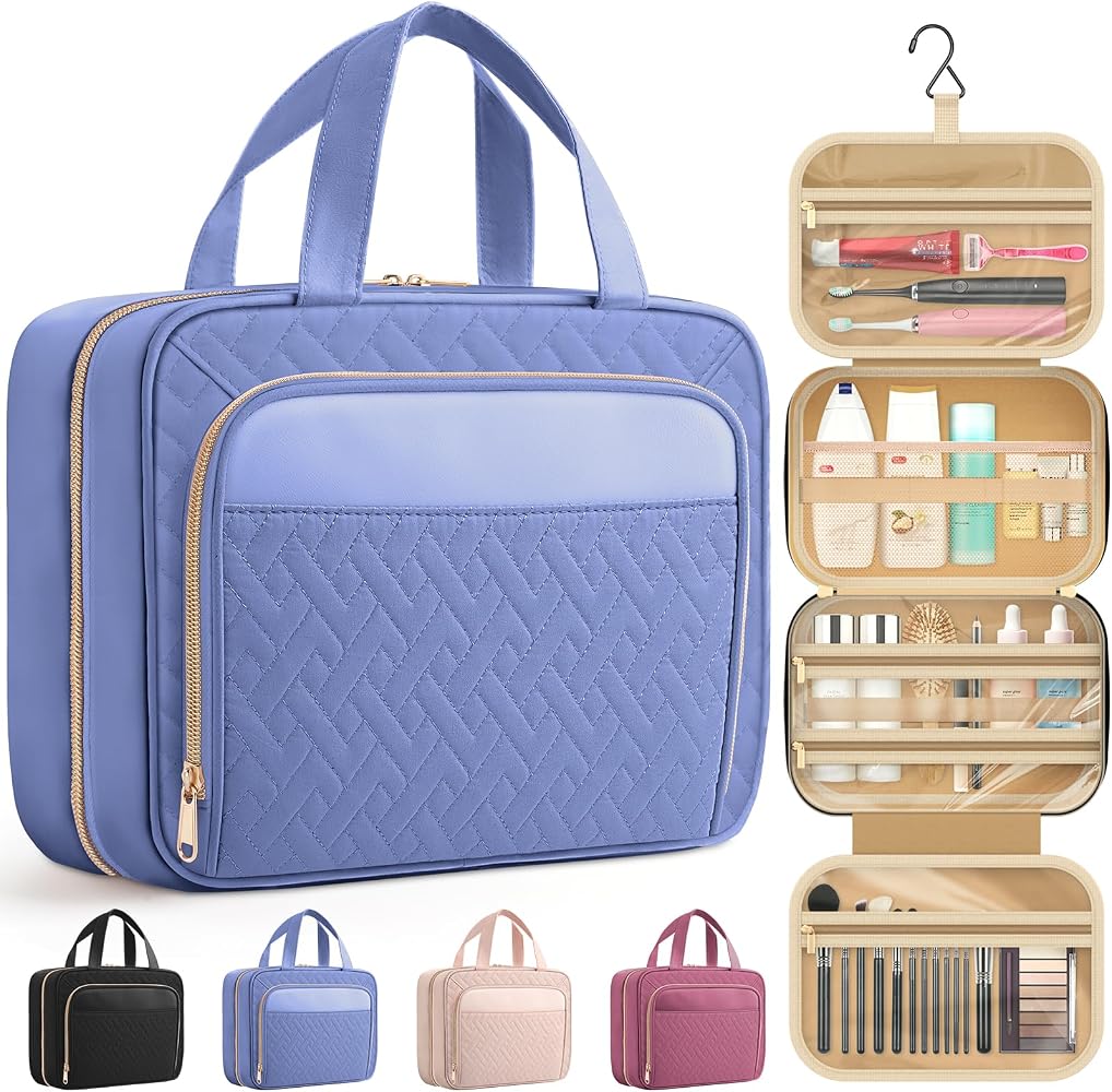 Large Hanging Toiletry Bag for Women & Men, Waterproof Travel Organizer