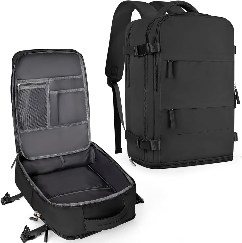 30L Water Resistant Travel Backpack with Shoe & Wet Compartments