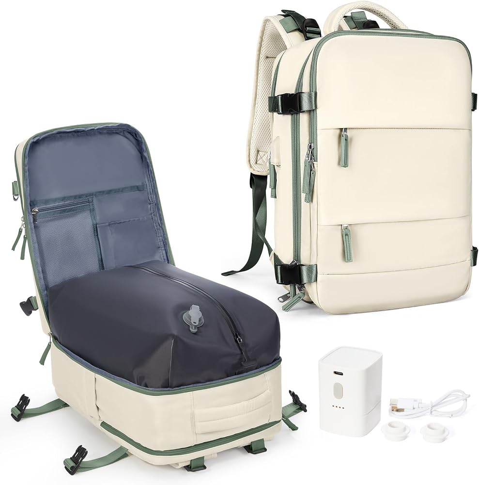 30L Water Resistant Travel Backpack with Shoe & Wet Compartments