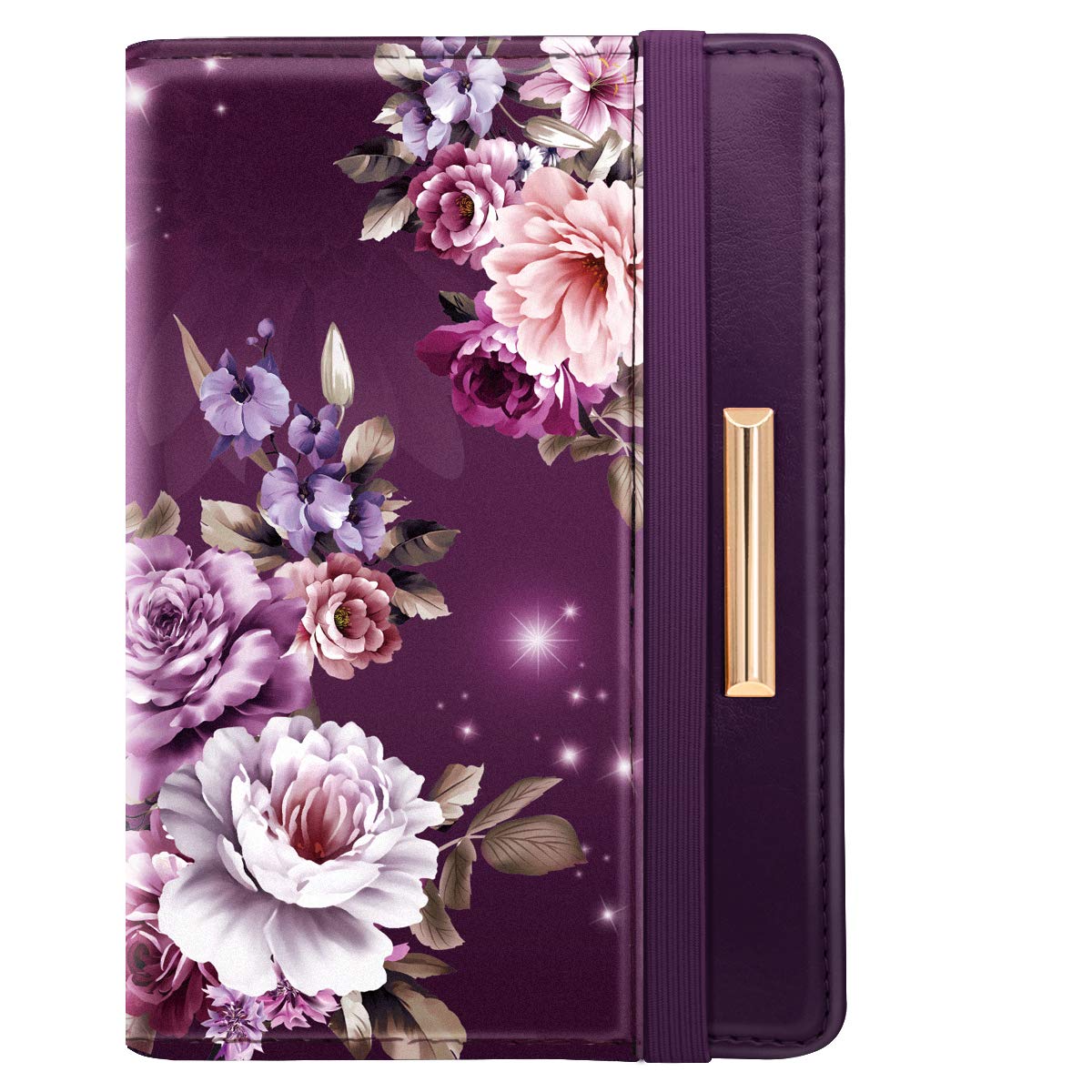 Rose Gold RFID Passport Holder for Women with Card Slots