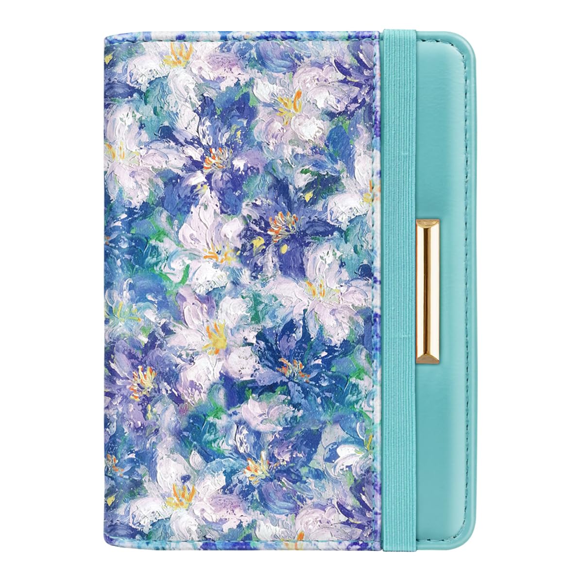 Rose Gold RFID Passport Holder for Women with Card Slots