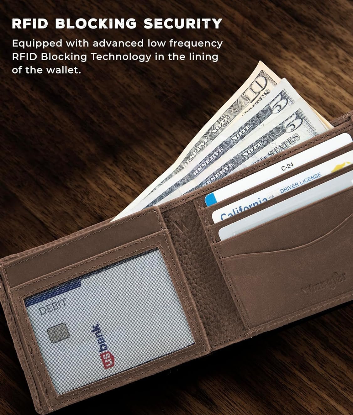 Slim AirTag Wallet for Men – RFID Blocking Leather Bifold - Abbycart