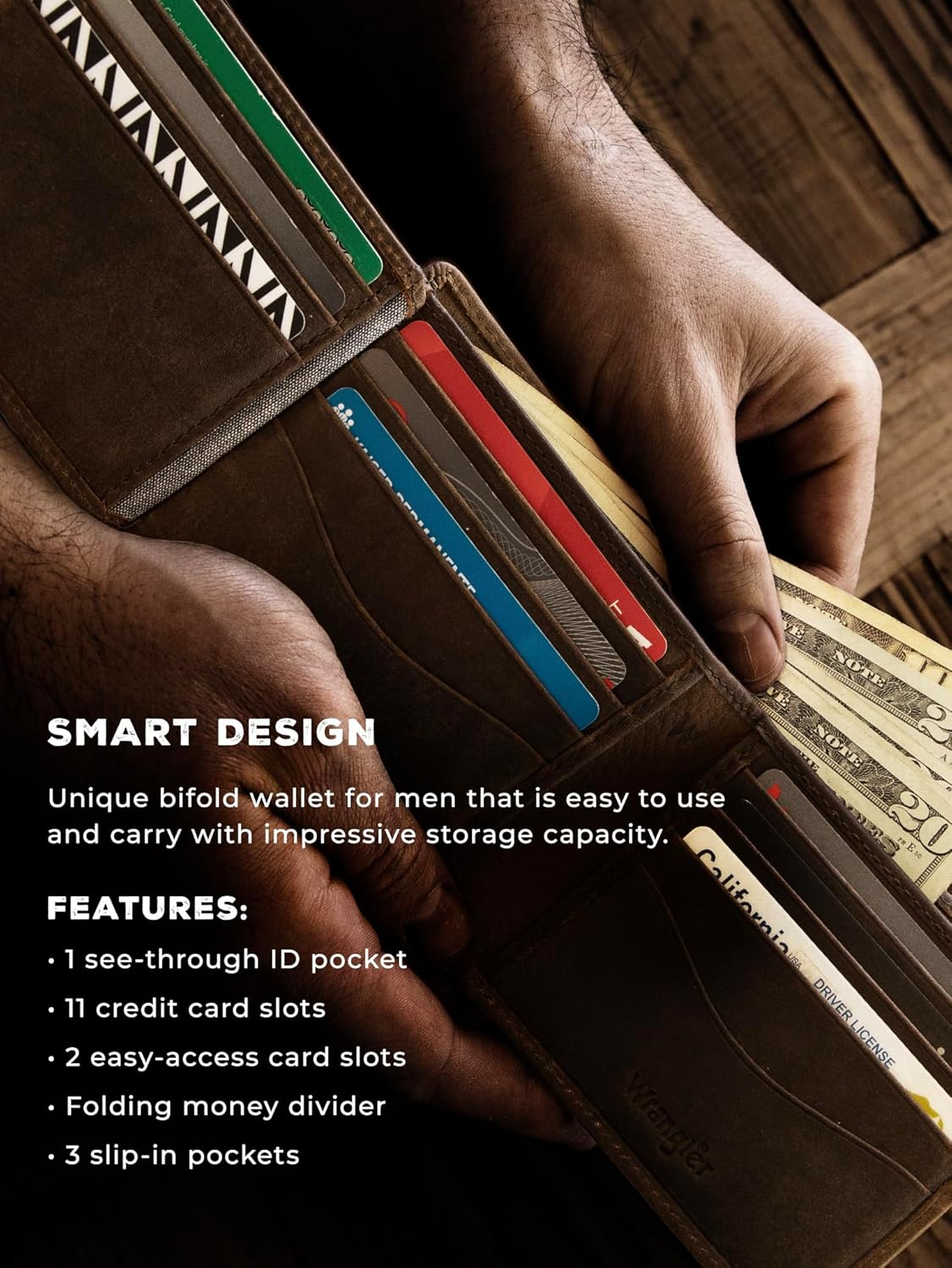 Slim AirTag Wallet for Men – RFID Blocking Leather Bifold - Abbycart