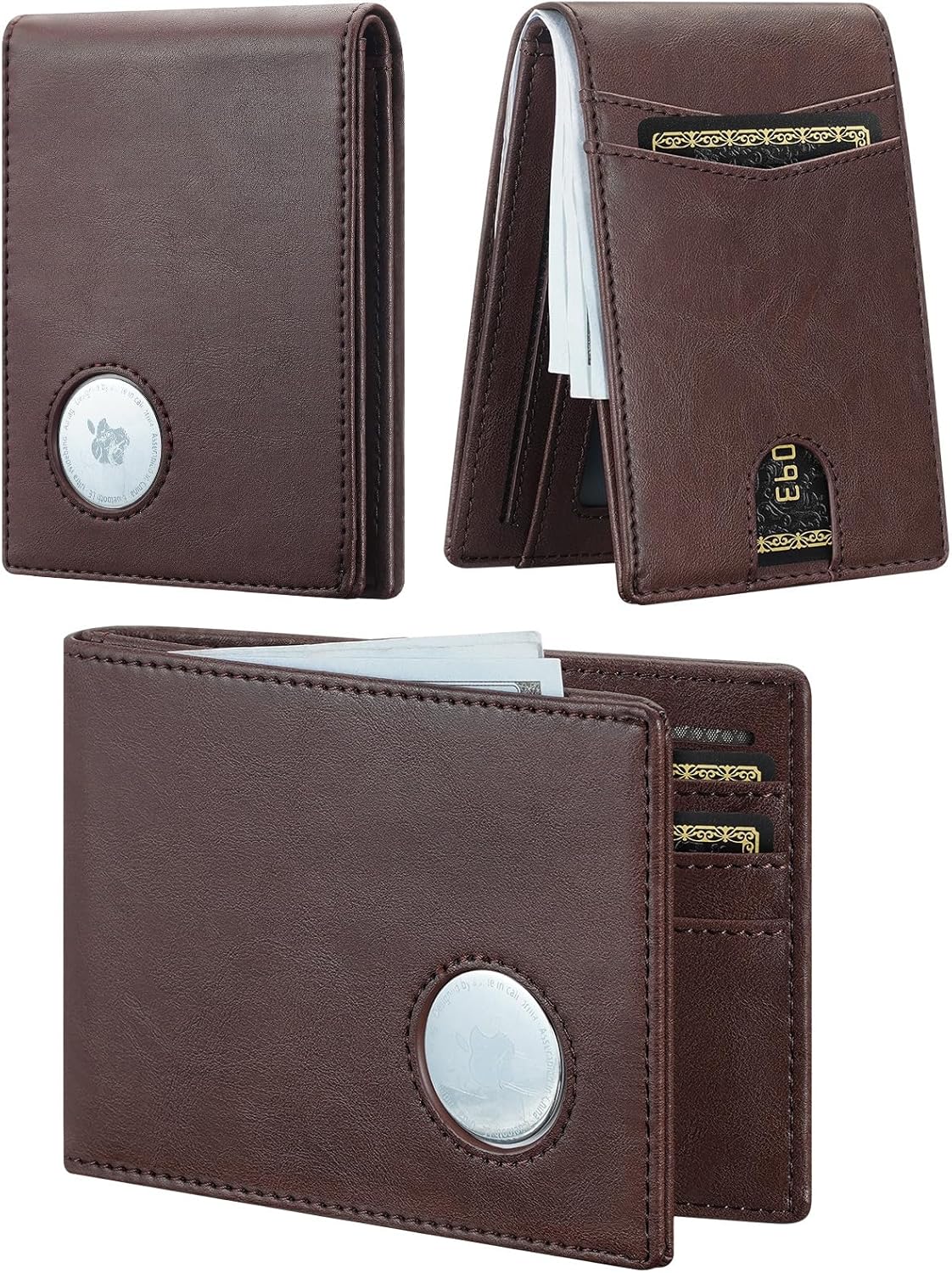 Slim AirTag Wallet for Men – RFID Blocking Minimalist Bifold - Abbycart