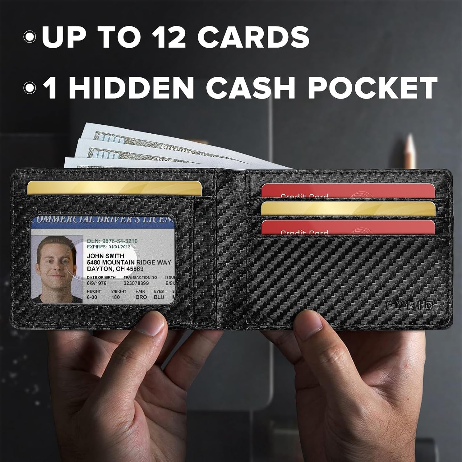 Slim AirTag Wallet for Men – RFID Blocking Minimalist Bifold - Abbycart