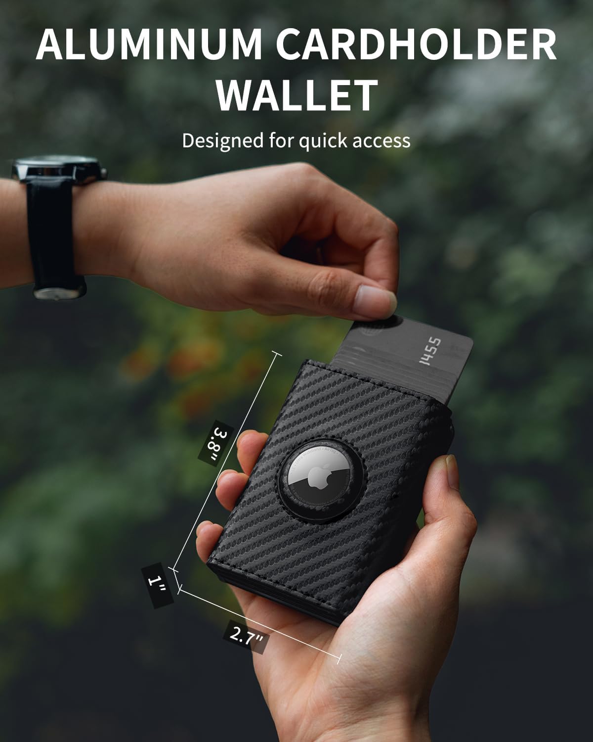 Slim AirTag Wallet for Men – RFID Blocking, Pop - Up Card Holder & Cash Slot - Abbycart