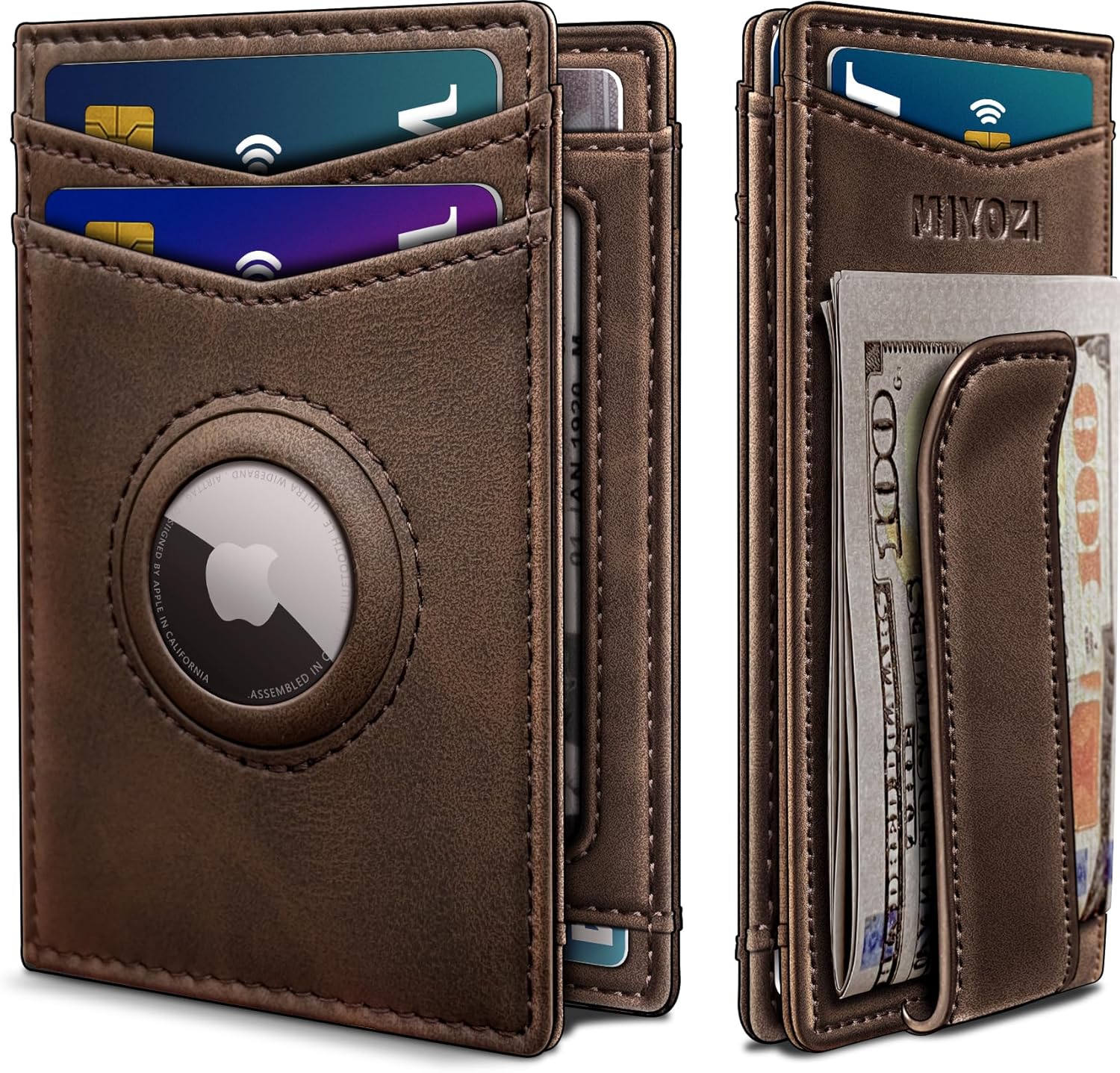 Slim AirTag Wallet for Men with RFID & Money Clip - Abbycart