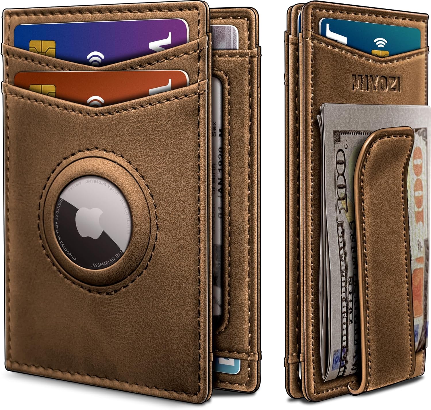 Slim AirTag Wallet for Men with RFID & Money Clip - Abbycart