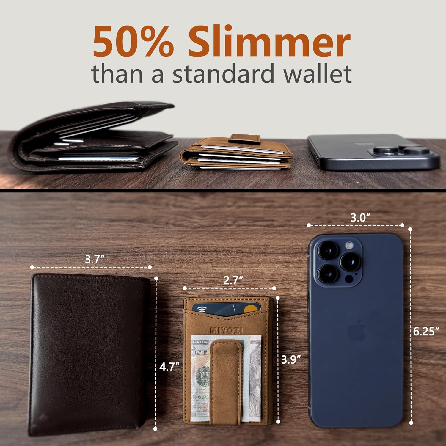 Slim AirTag Wallet for Men with RFID & Money Clip - Abbycart