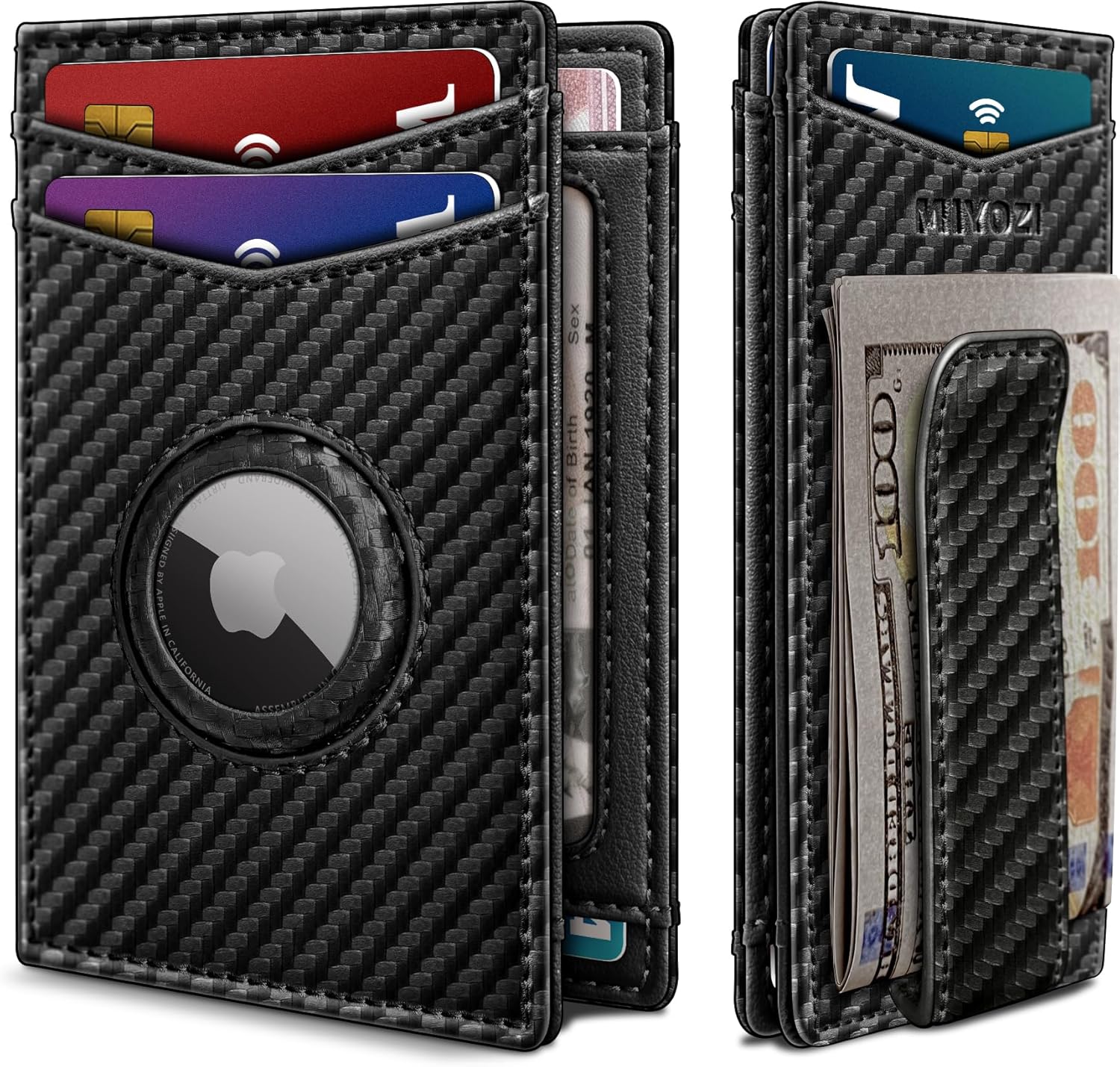 Slim AirTag Wallet for Men with RFID & Money Clip - Abbycart