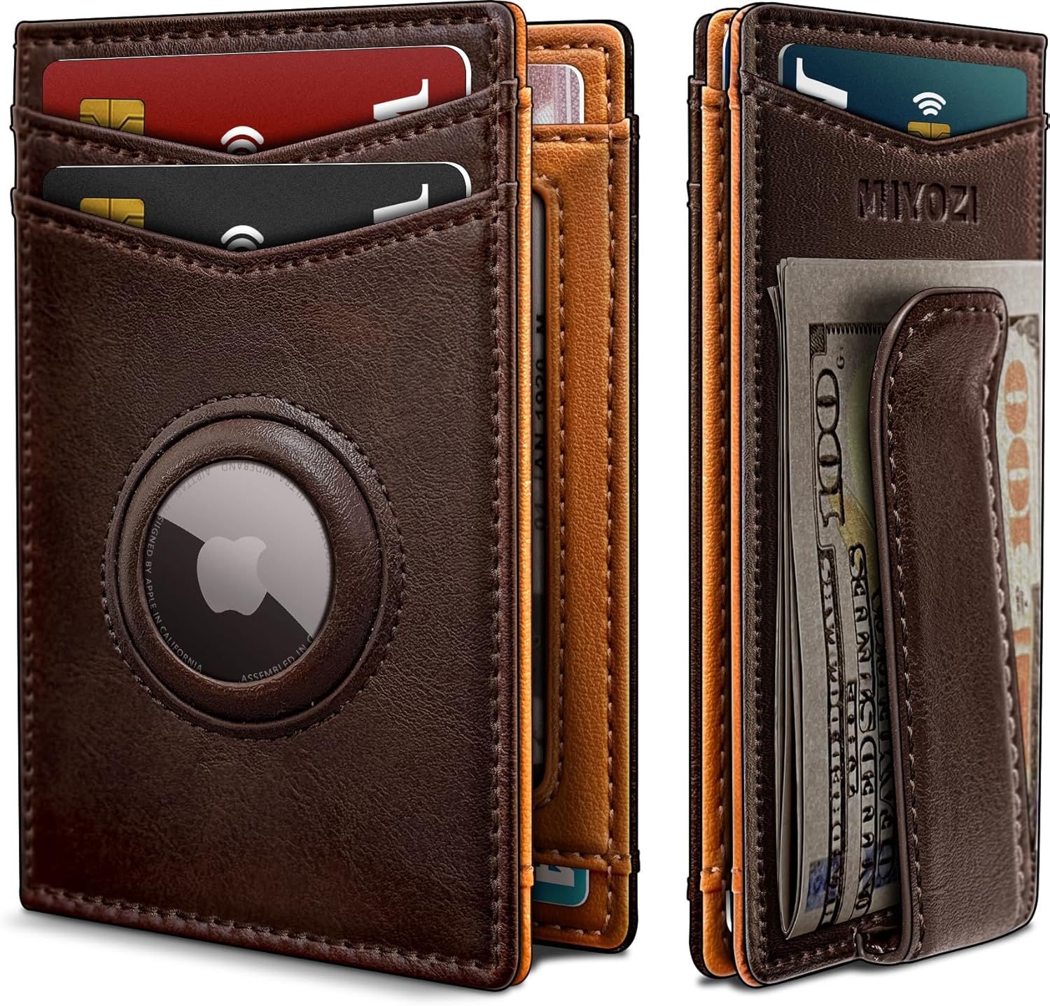 Slim AirTag Wallet for Men with RFID & Money Clip - Abbycart