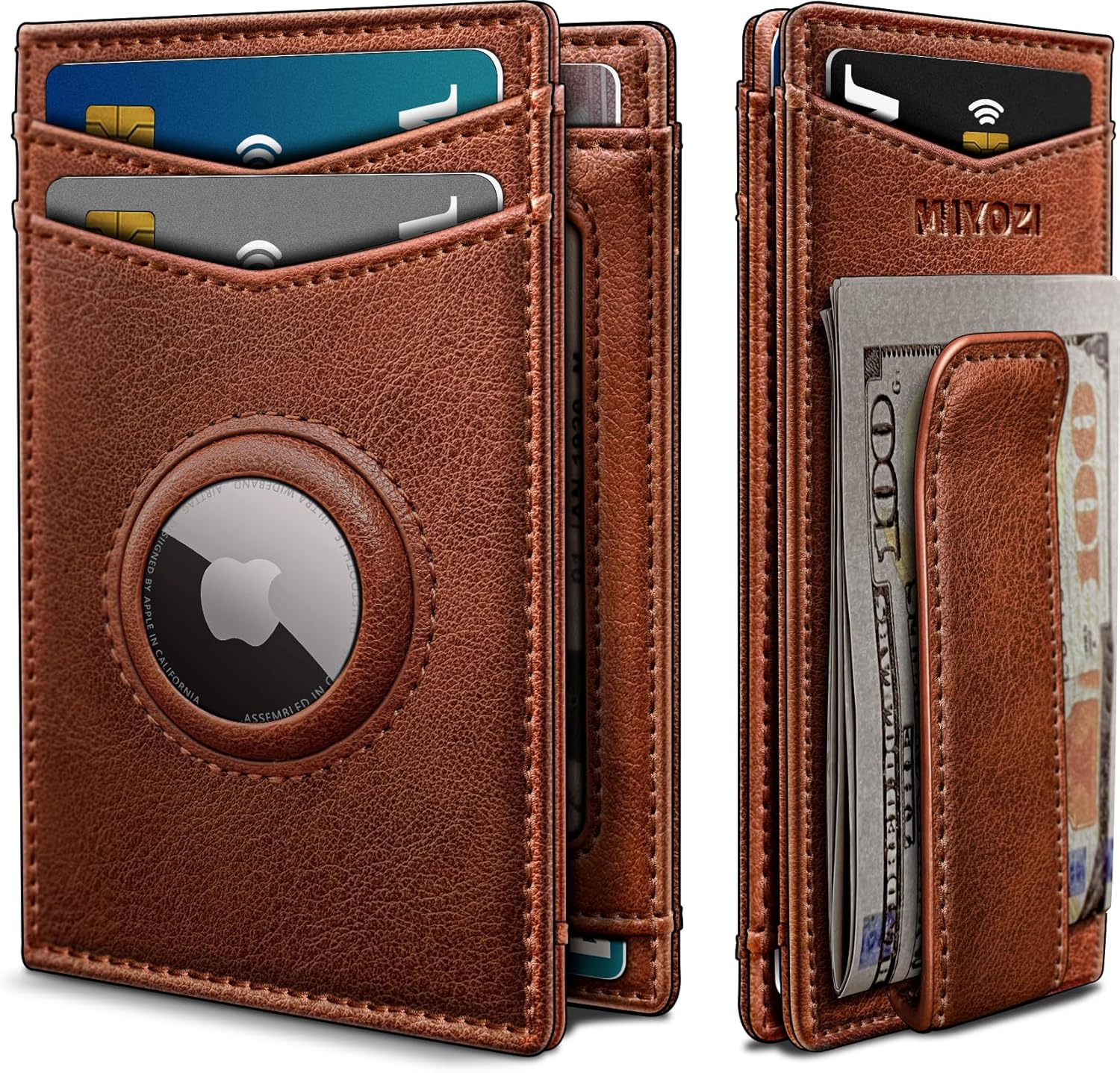Slim AirTag Wallet for Men with RFID & Money Clip - Abbycart