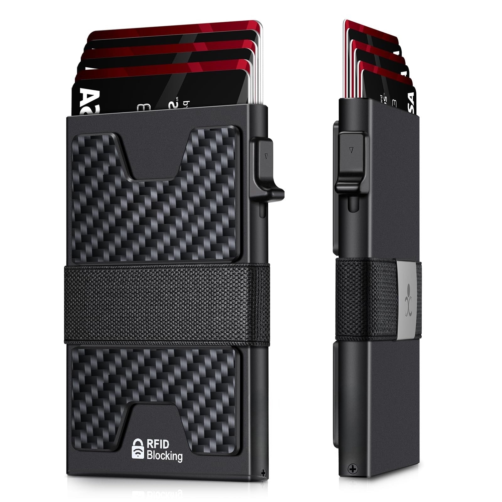 Slim Aluminum Pop Up Wallet RFID Blocking Card Holder for Men