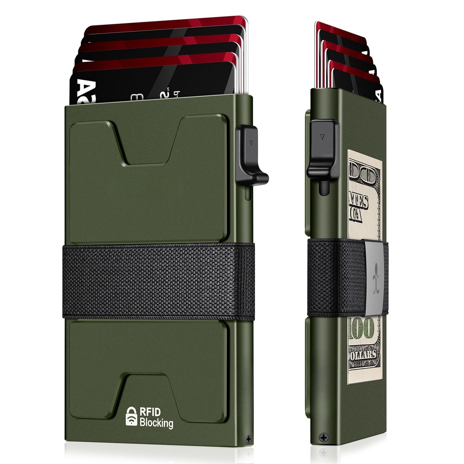 Slim Aluminum Pop Up Wallet RFID Blocking Card Holder for Men