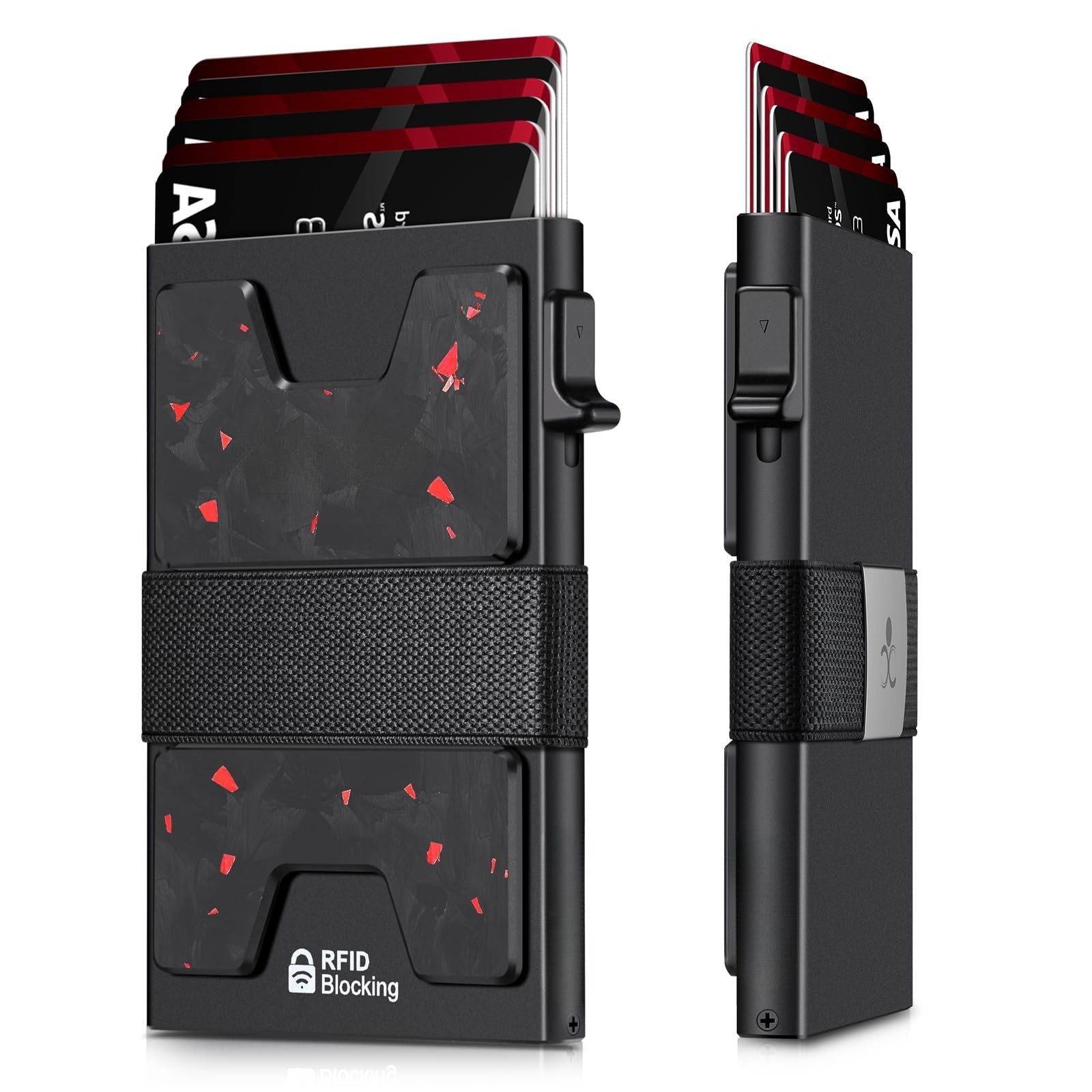 Slim Aluminum Pop Up Wallet RFID Blocking Card Holder for Men