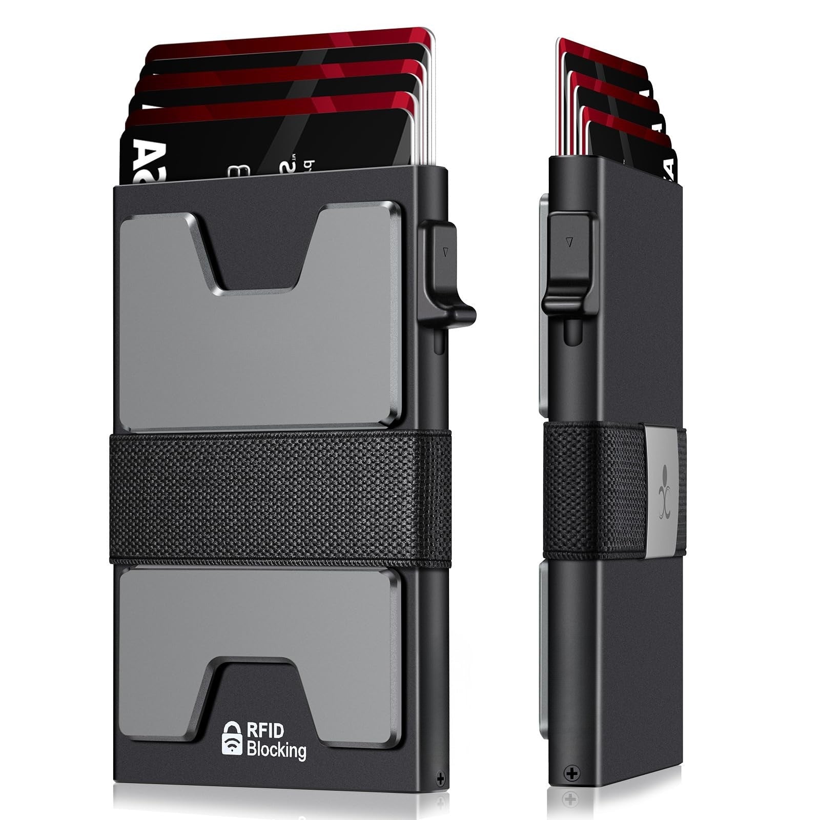 Slim Aluminum Pop Up Wallet RFID Blocking Card Holder for Men