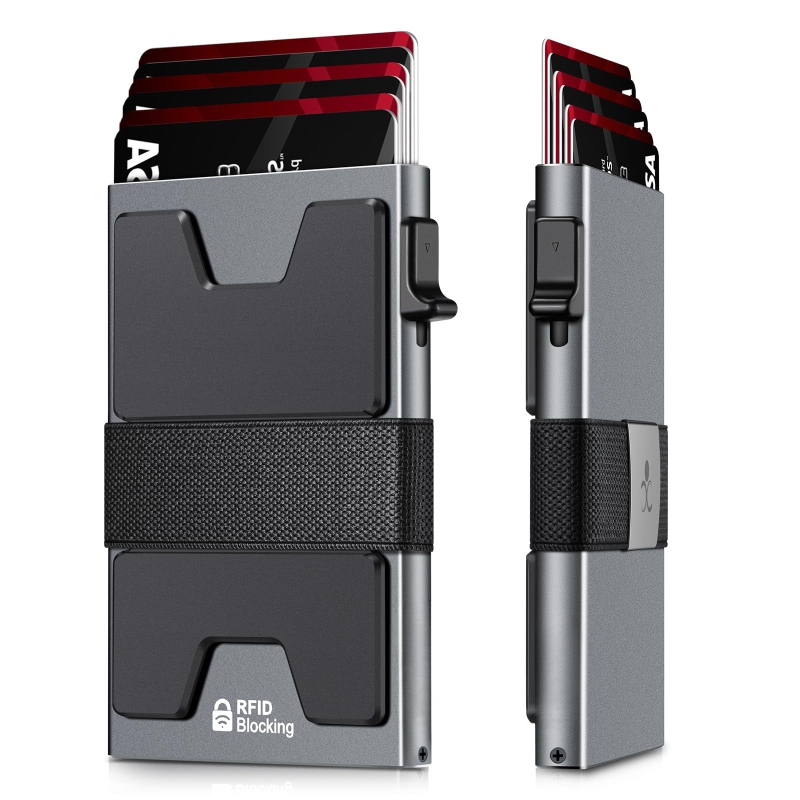 Slim Aluminum Pop Up Wallet RFID Blocking Card Holder for Men