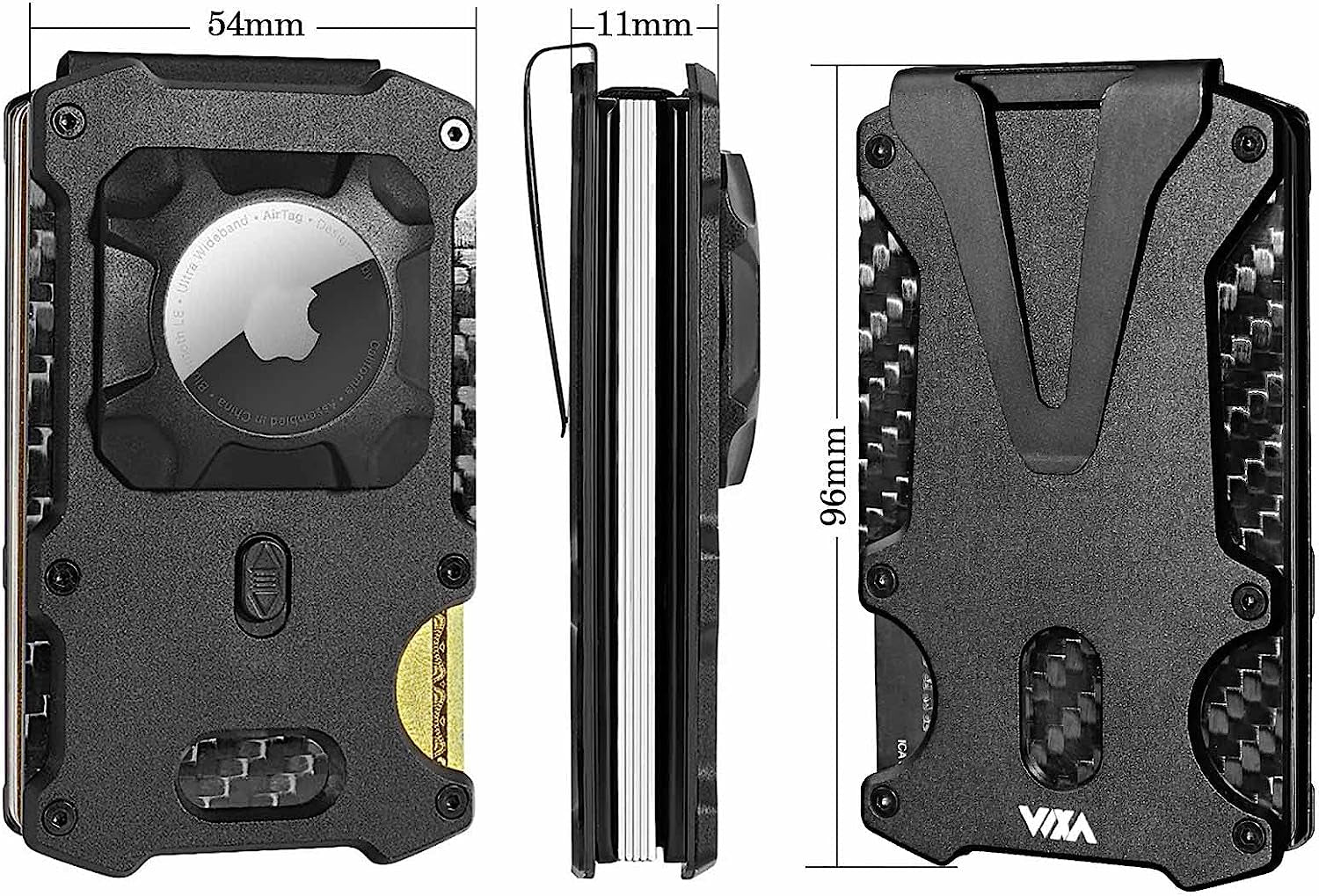 Slim Carbon Fiber Airtag Wallet for Men – RFID Blocking & Minimalist Design - Abbycart