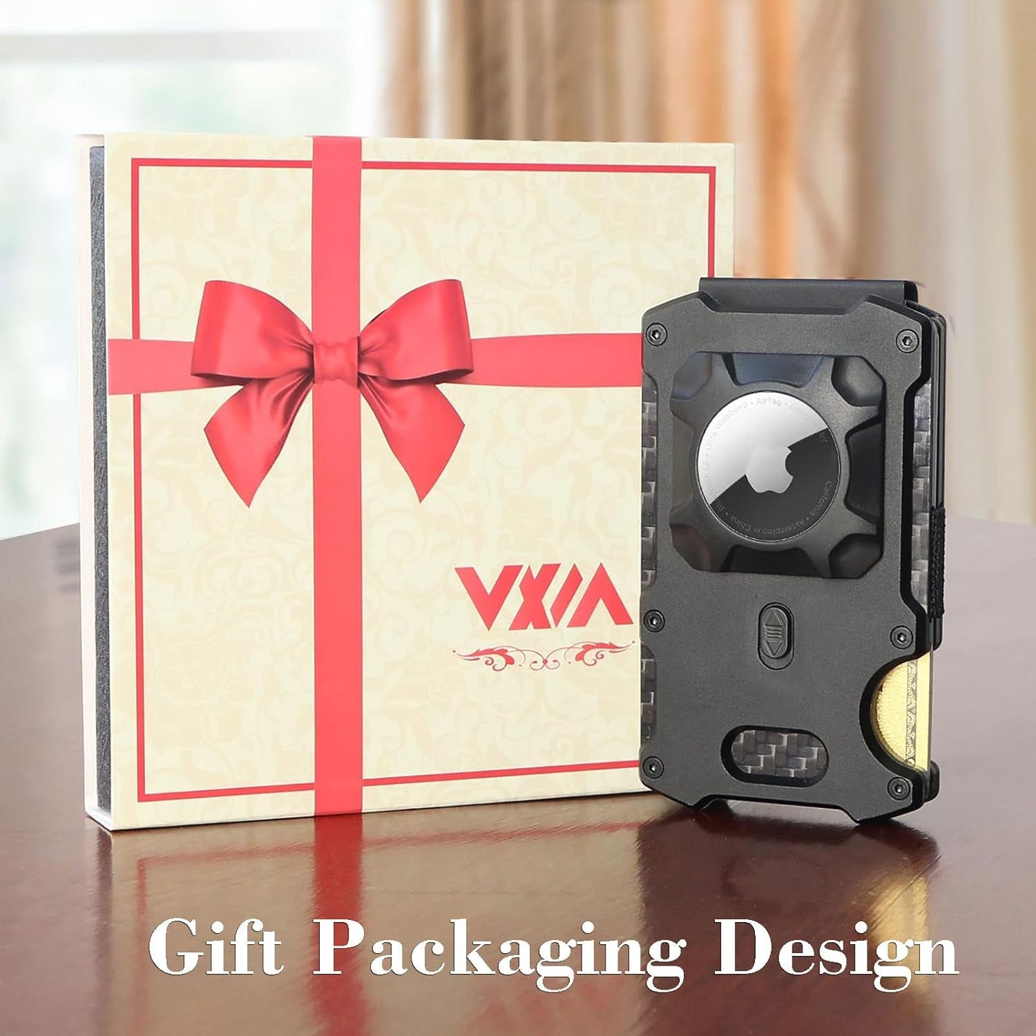 Slim Carbon Fiber Airtag Wallet for Men – RFID Blocking & Minimalist Design - Abbycart