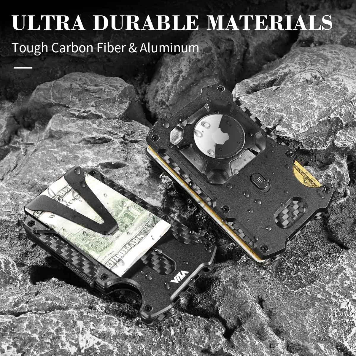 Slim Carbon Fiber Airtag Wallet for Men – RFID Blocking & Minimalist Design - Abbycart