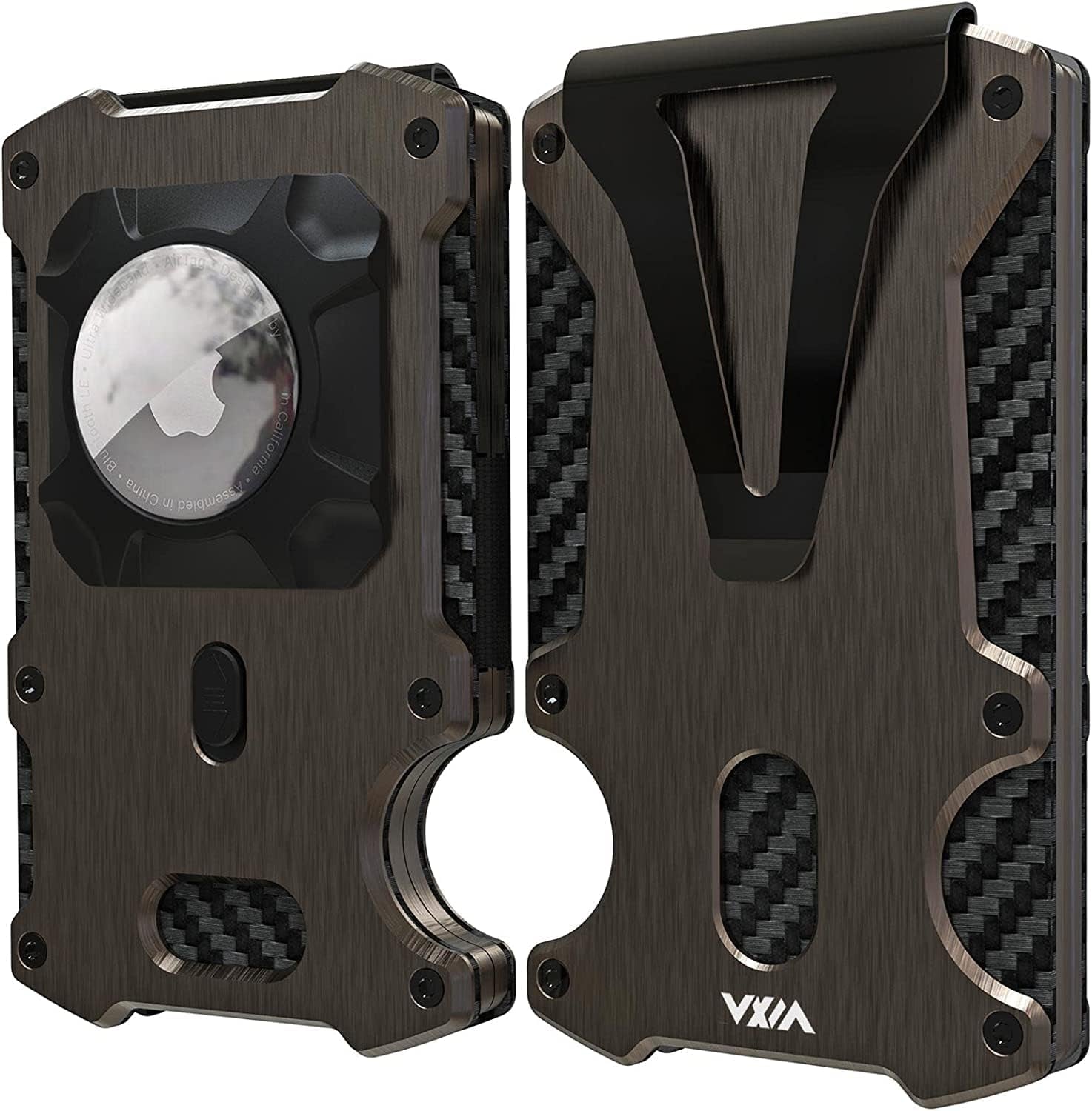 Slim Carbon Fiber Airtag Wallet for Men – RFID Blocking & Minimalist Design - Abbycart