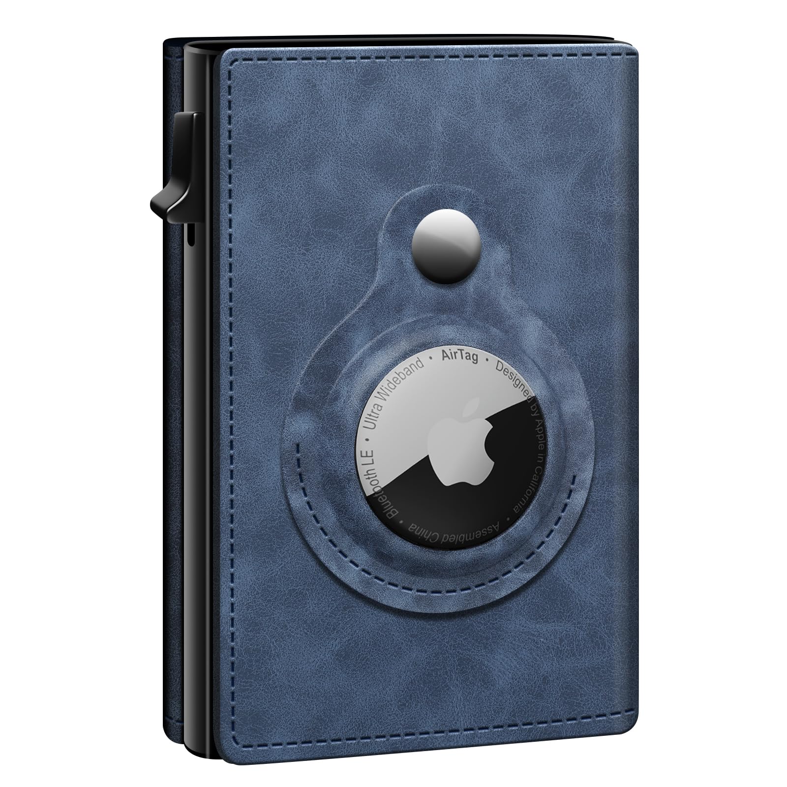 Slim Genuine Leather AirTag Wallet for Men with RFID Blocking - Abbycart