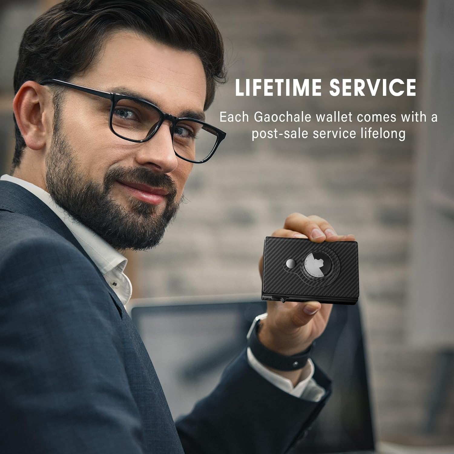 Slim Genuine Leather AirTag Wallet for Men with RFID Blocking - Abbycart