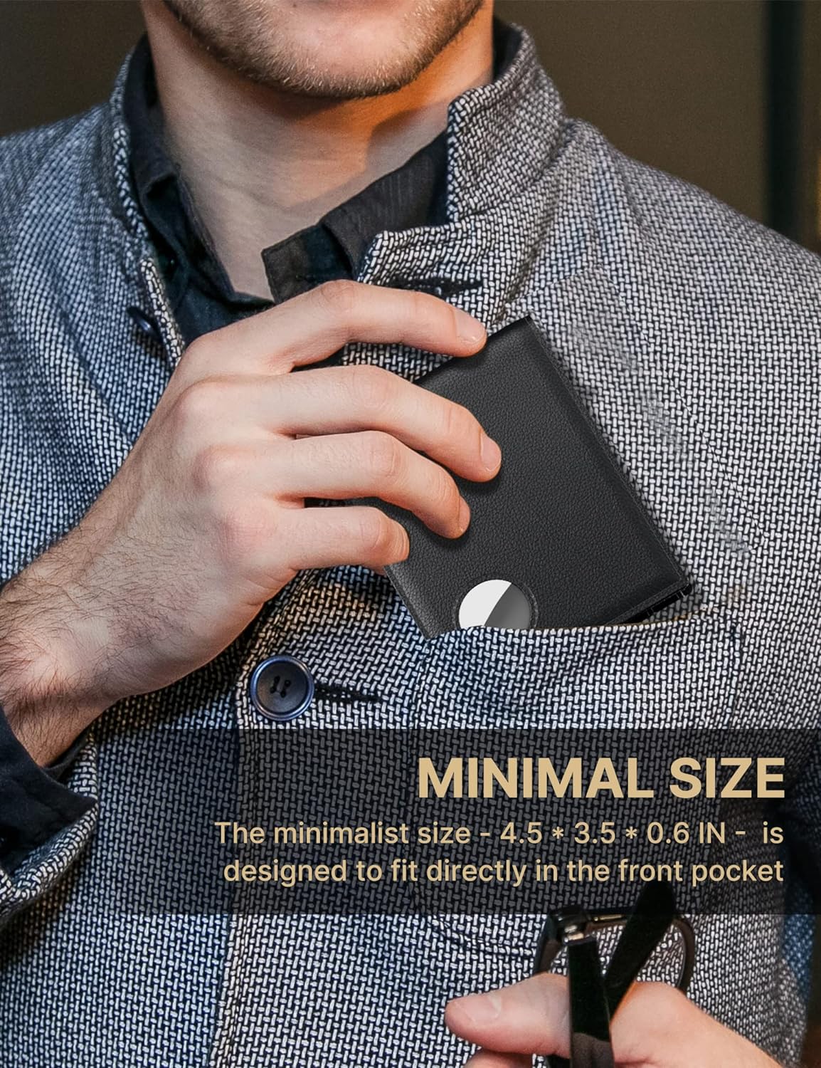 Slim Leather AirTag Wallet – RFID Blocking Bifold with 10 Card Slots, 17 - Card Capacity, and Gift - Ready Design for Men - Abbycart