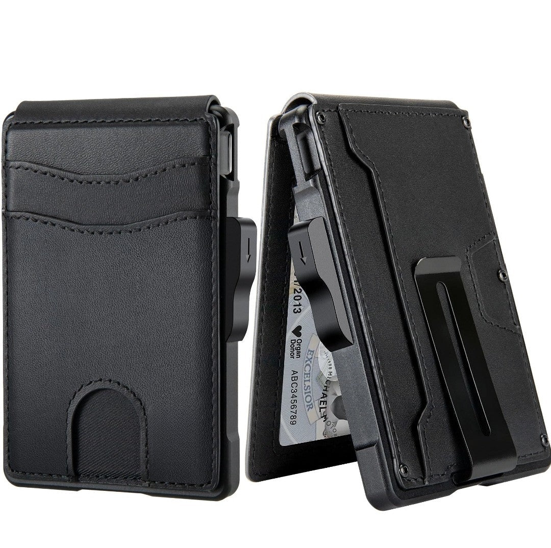 Slim Leather Wallet for Men RFID Bifold with Money Clip Holder