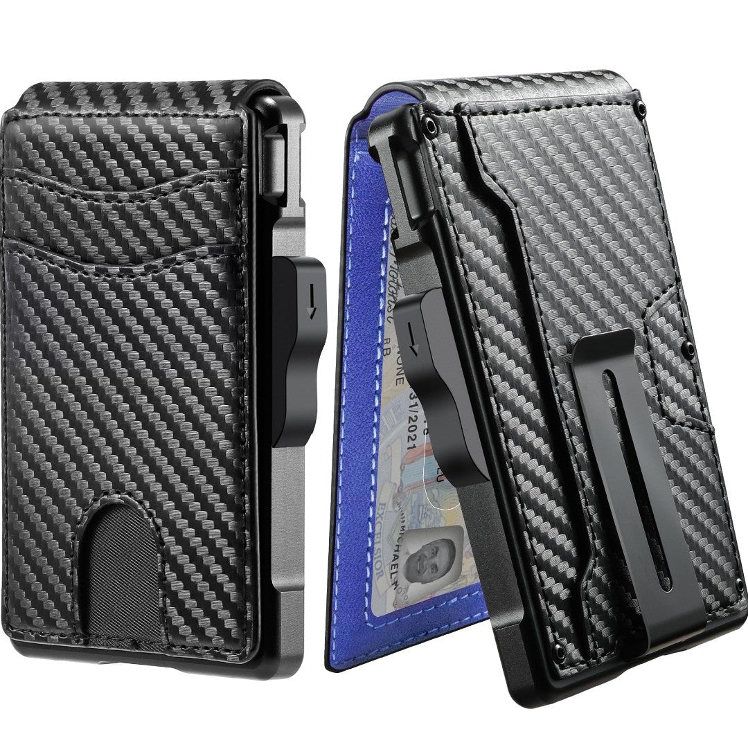 Slim Leather Wallet for Men RFID Bifold with Money Clip Holder