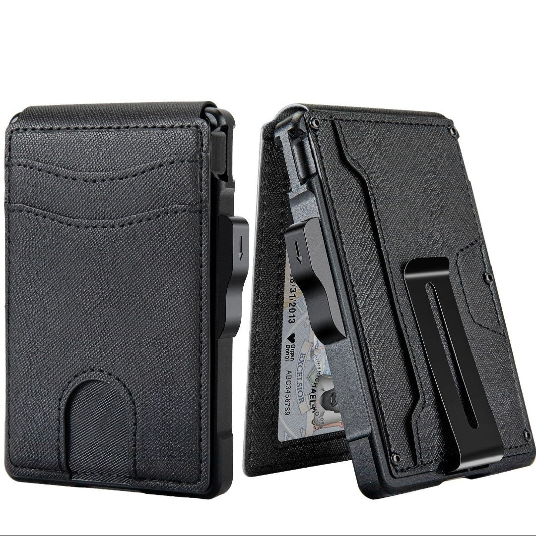 Slim Leather Wallet for Men RFID Bifold with Money Clip Holder