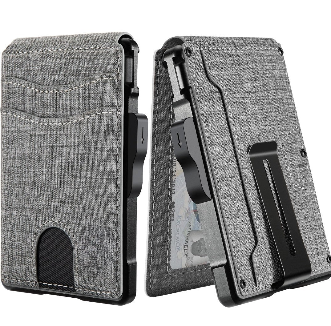 Slim Leather Wallet for Men RFID Bifold with Money Clip Holder
