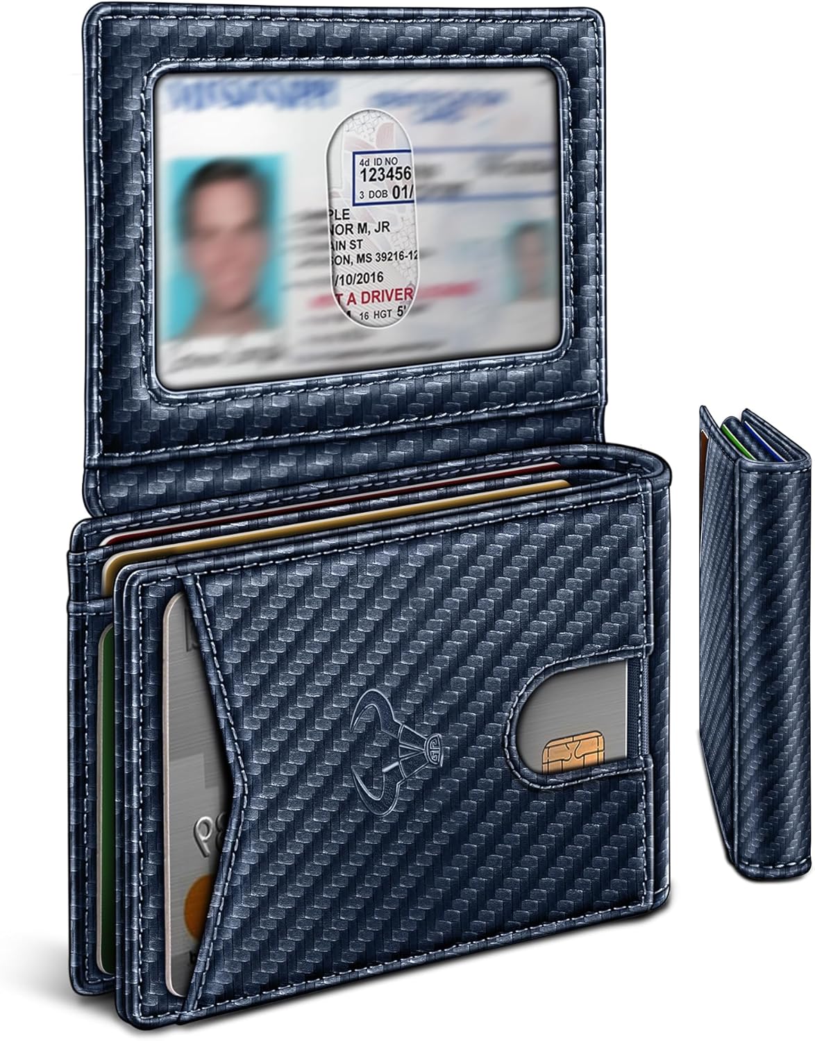 Slim Leather Wallet for Men RFID Blocking | Minimalist Front Pocket Card Holder Gift with 11 Slots - Abbycart