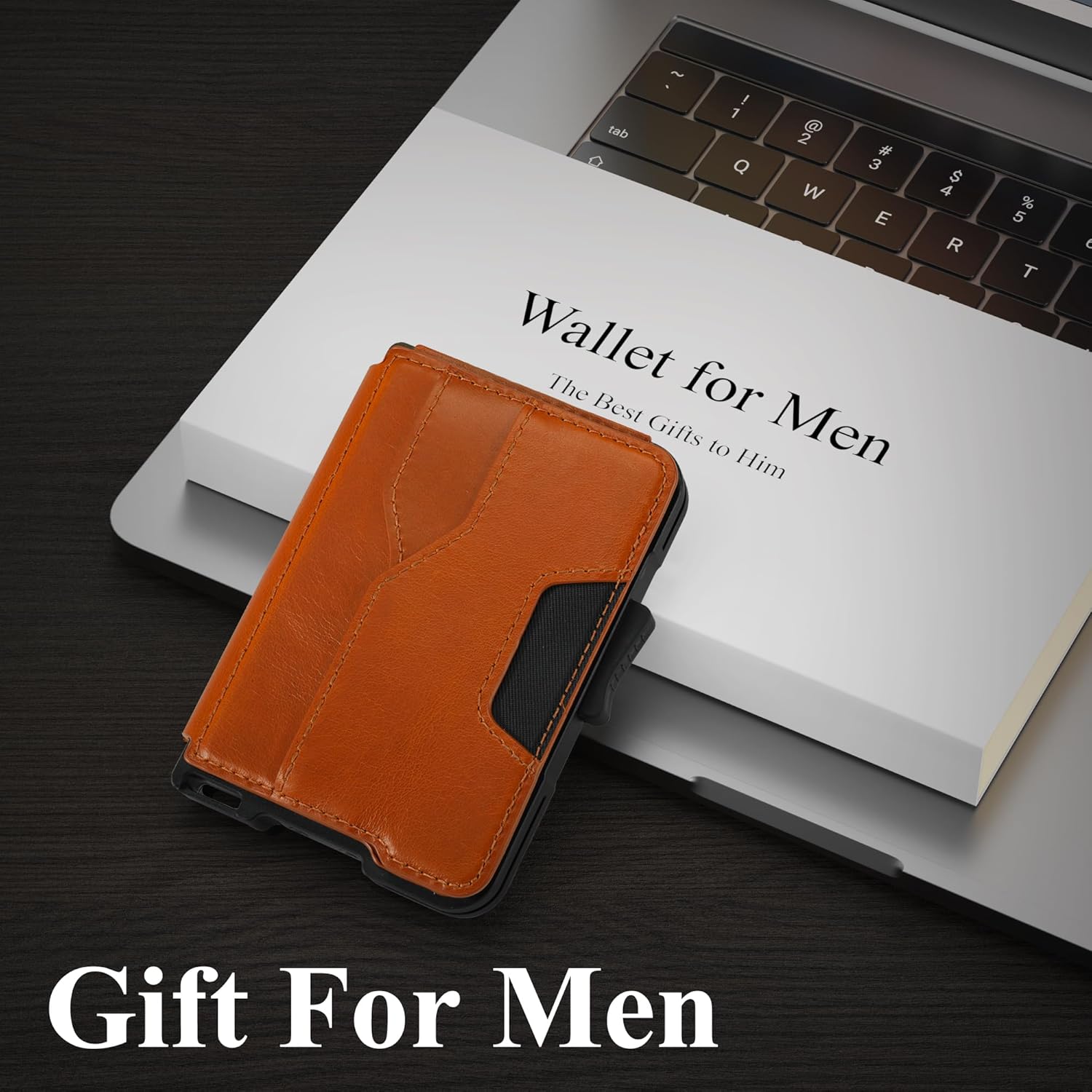 Slim Leather Wallet for Men with Pop - Up Card Holder & RFID - Abbycart