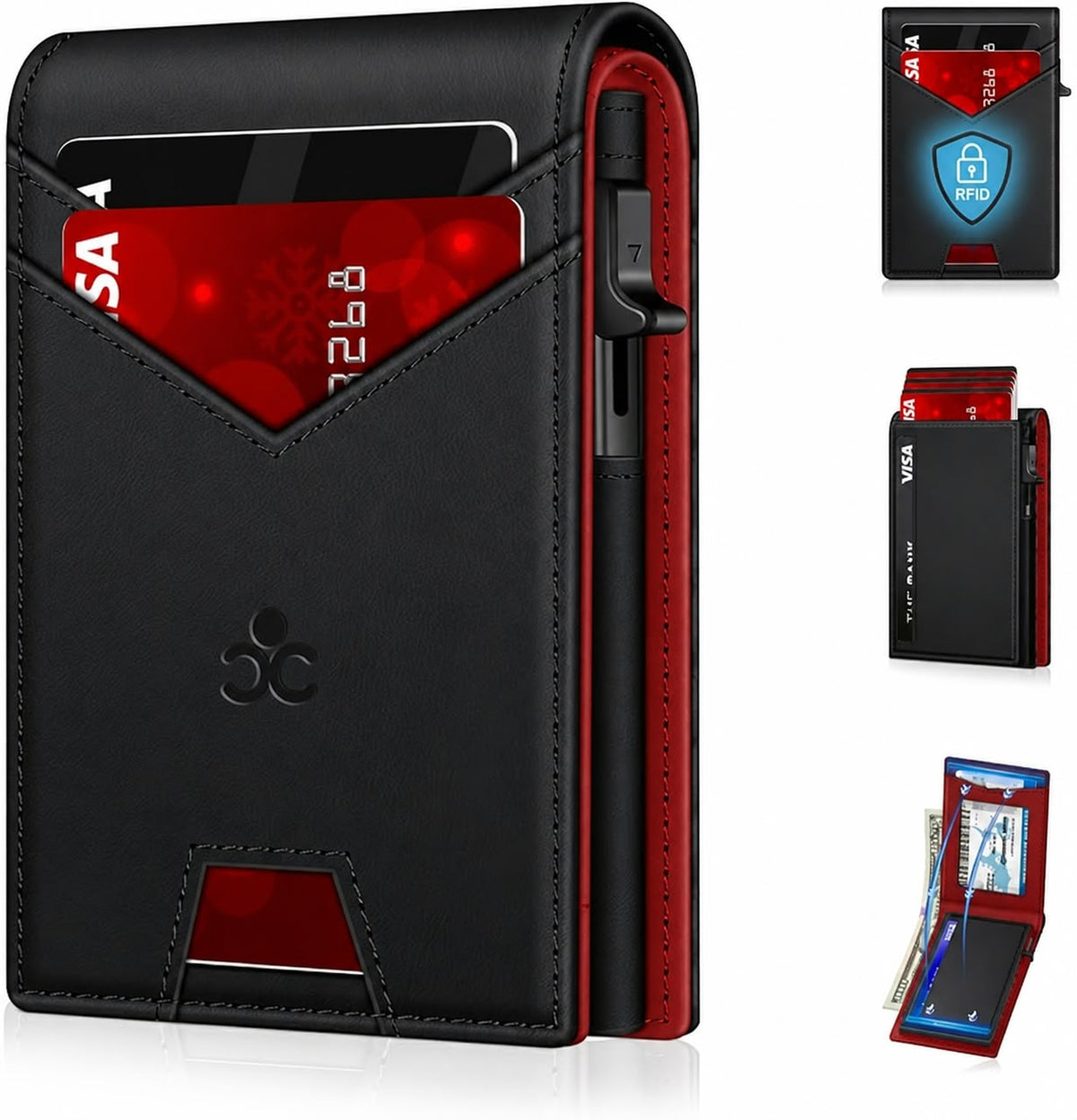 Slim Pop-Up Wallet for Men with RFID Blocking