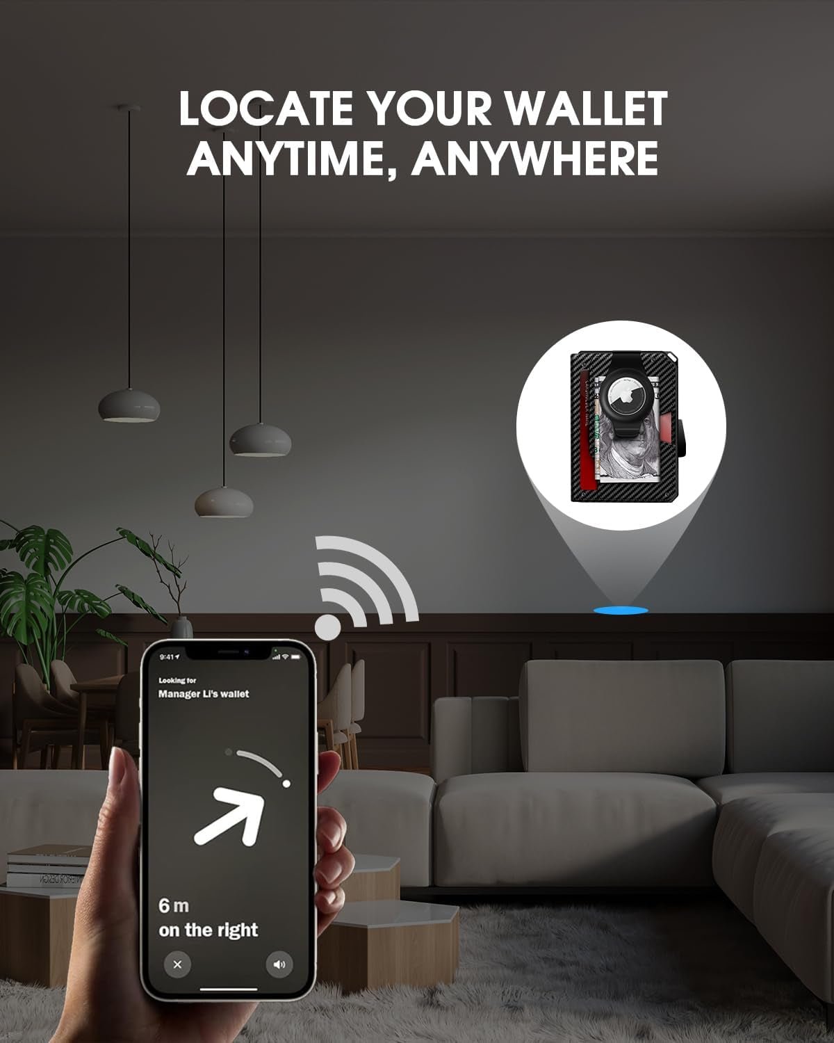 Slim RFID AirTag Wallet for Men | Minimalist Card Holder with Money Clip - Abbycart