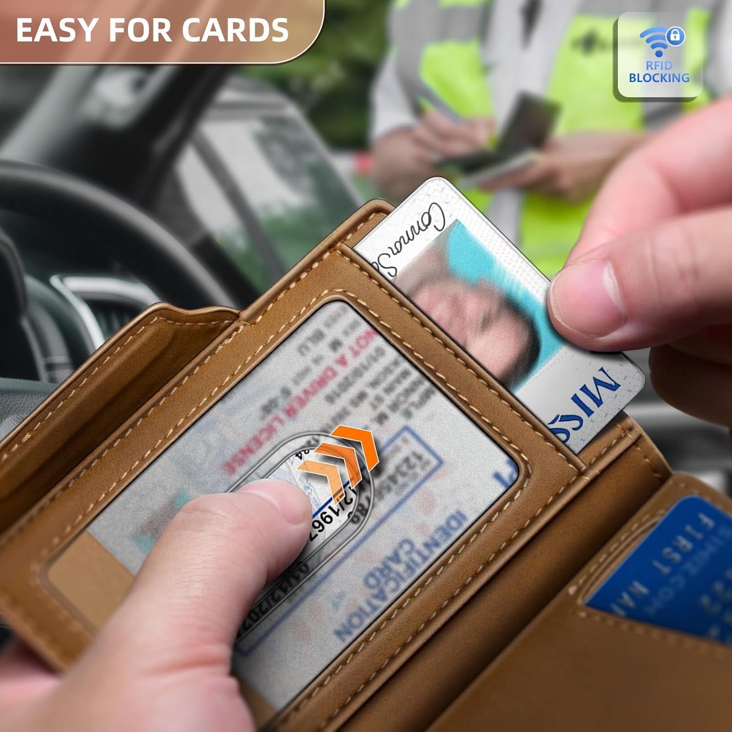 Slim RFID Airtag Wallet for Men – Minimalist Leather Front Pocket Wallet with Pop - Up Card Access - Abbycart