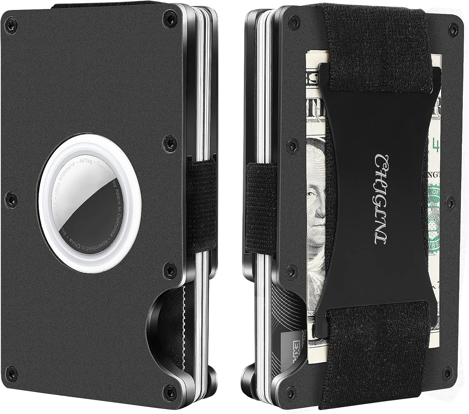 Slim RFID Blocking Airtag Wallet for Men – Metal Wallet with Money Clip - Abbycart